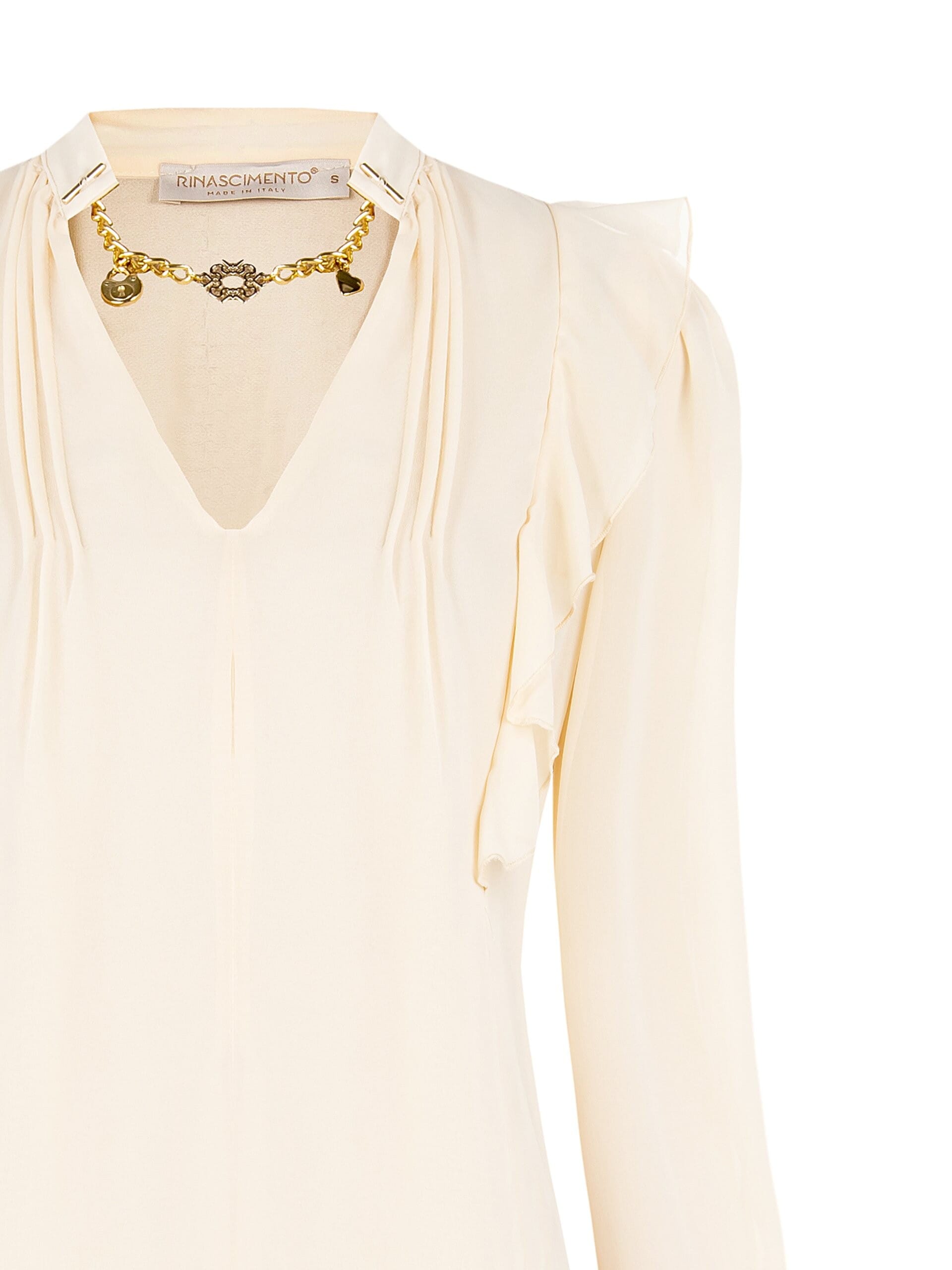 Chemise en Georgette semi-transparente avec chaîne et breloques Rinascimento