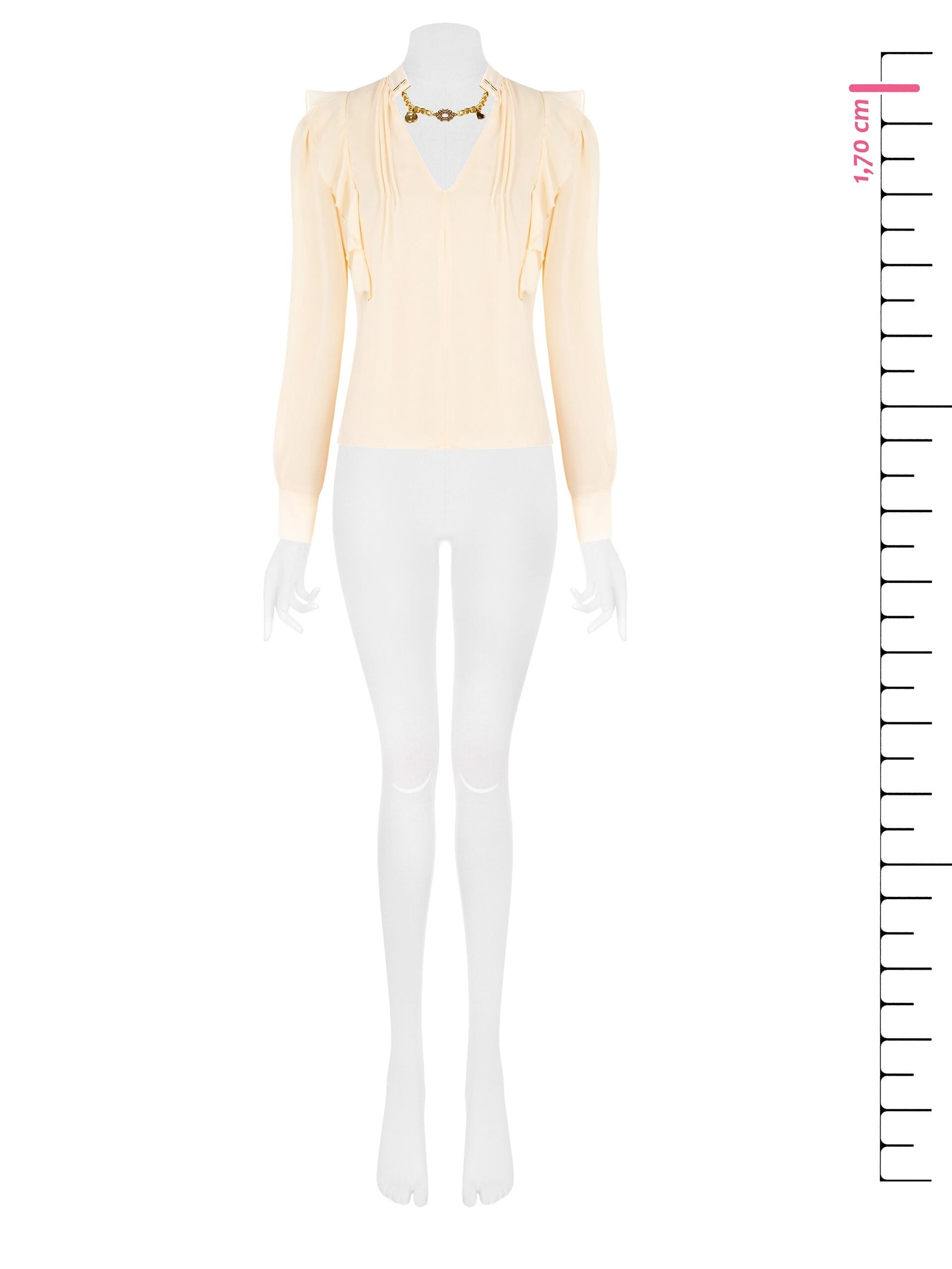 Chemise en Georgette semi-transparente avec chaîne et breloques Rinascimento