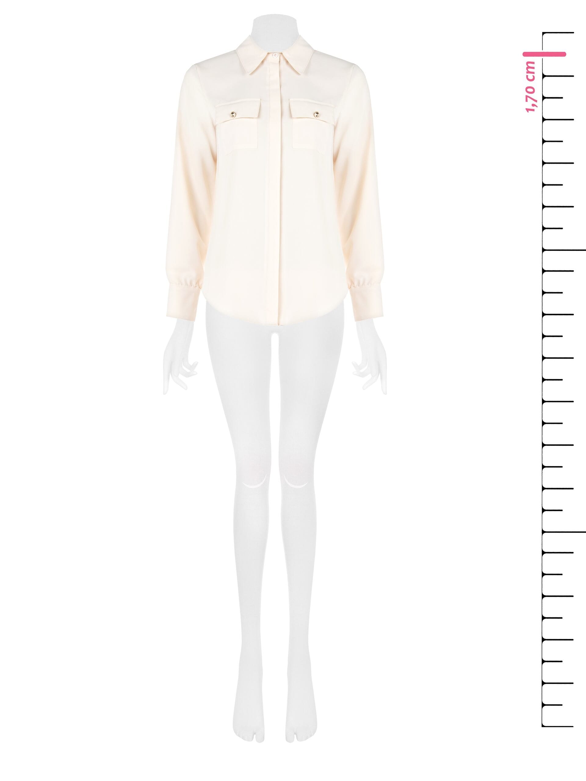 Chemise large en satin avec poches Rinascimento