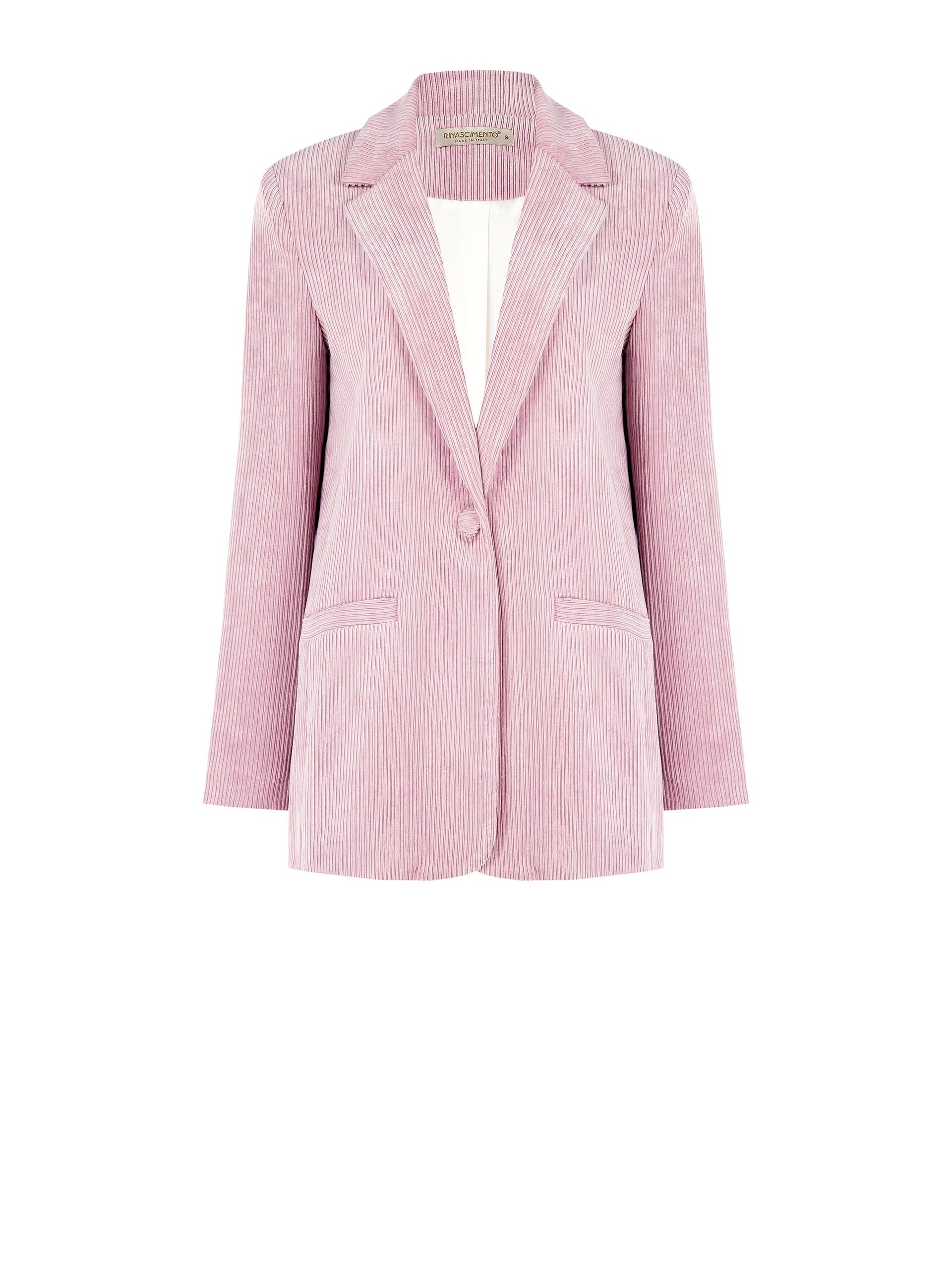 Veste blazer droite en velours côtelé Rinascimento