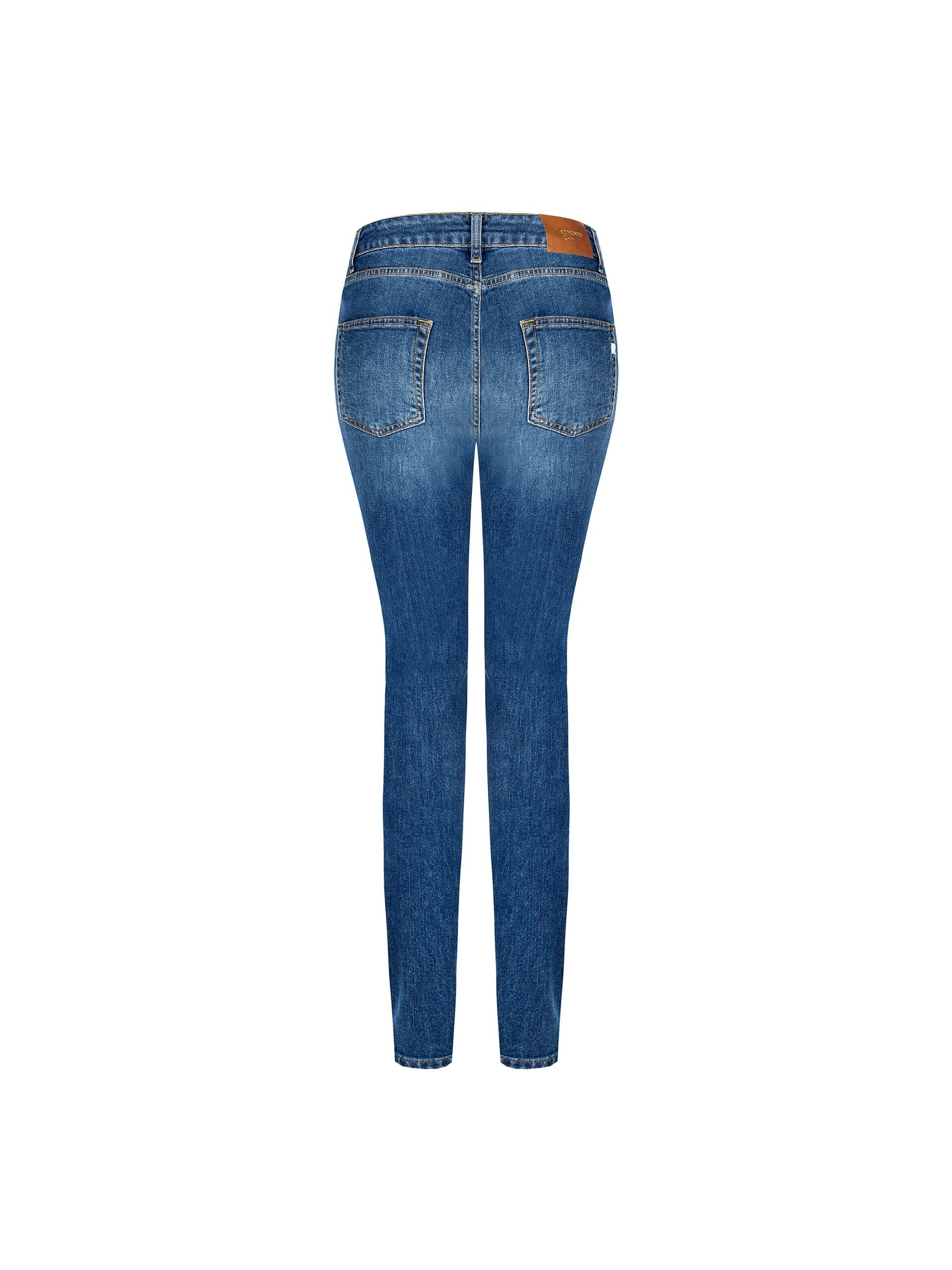 Jeans Skinny Con Chiusura A Bottoni Rinascimento