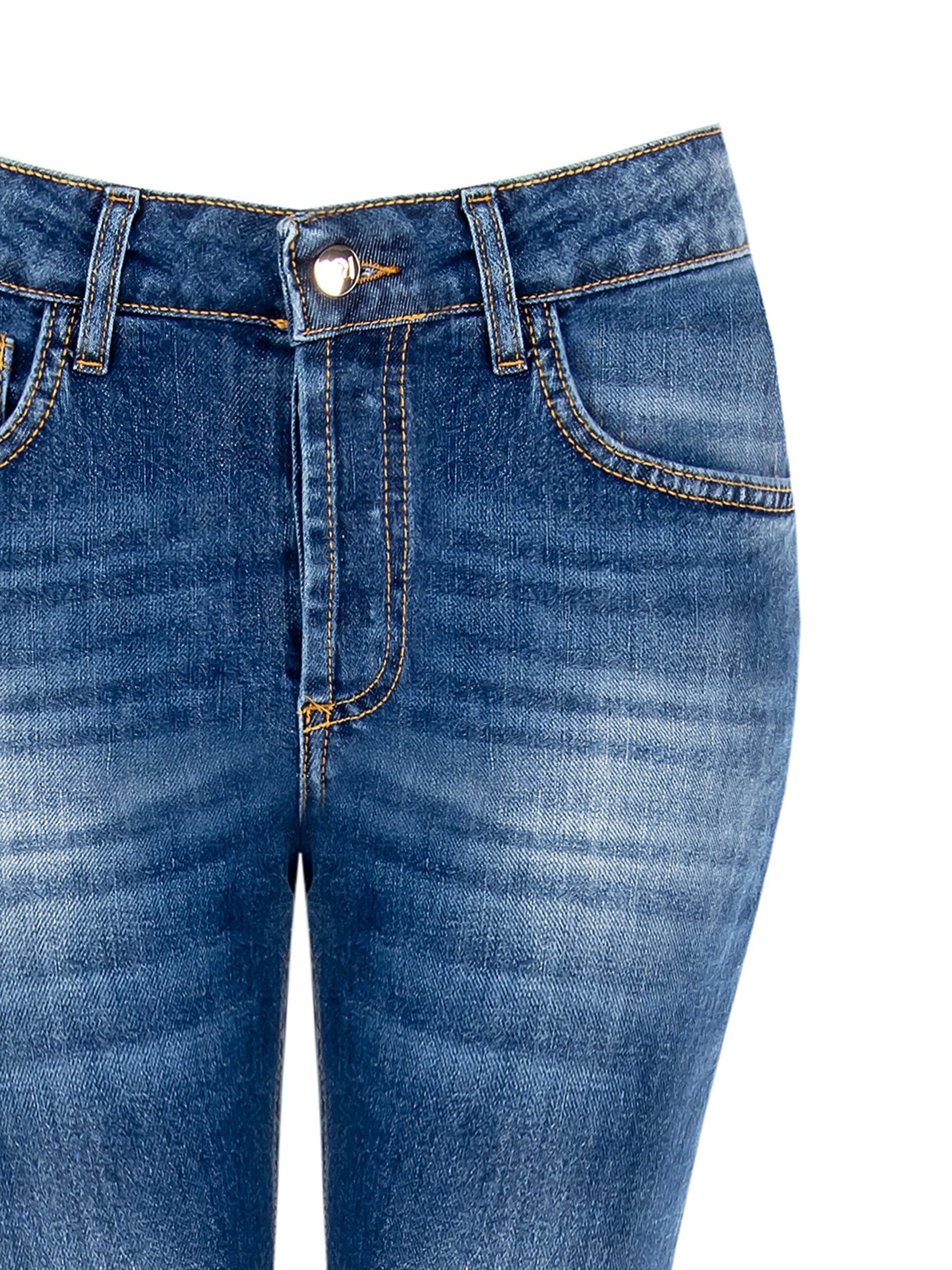 Jeans Skinny Con Chiusura A Bottoni Rinascimento