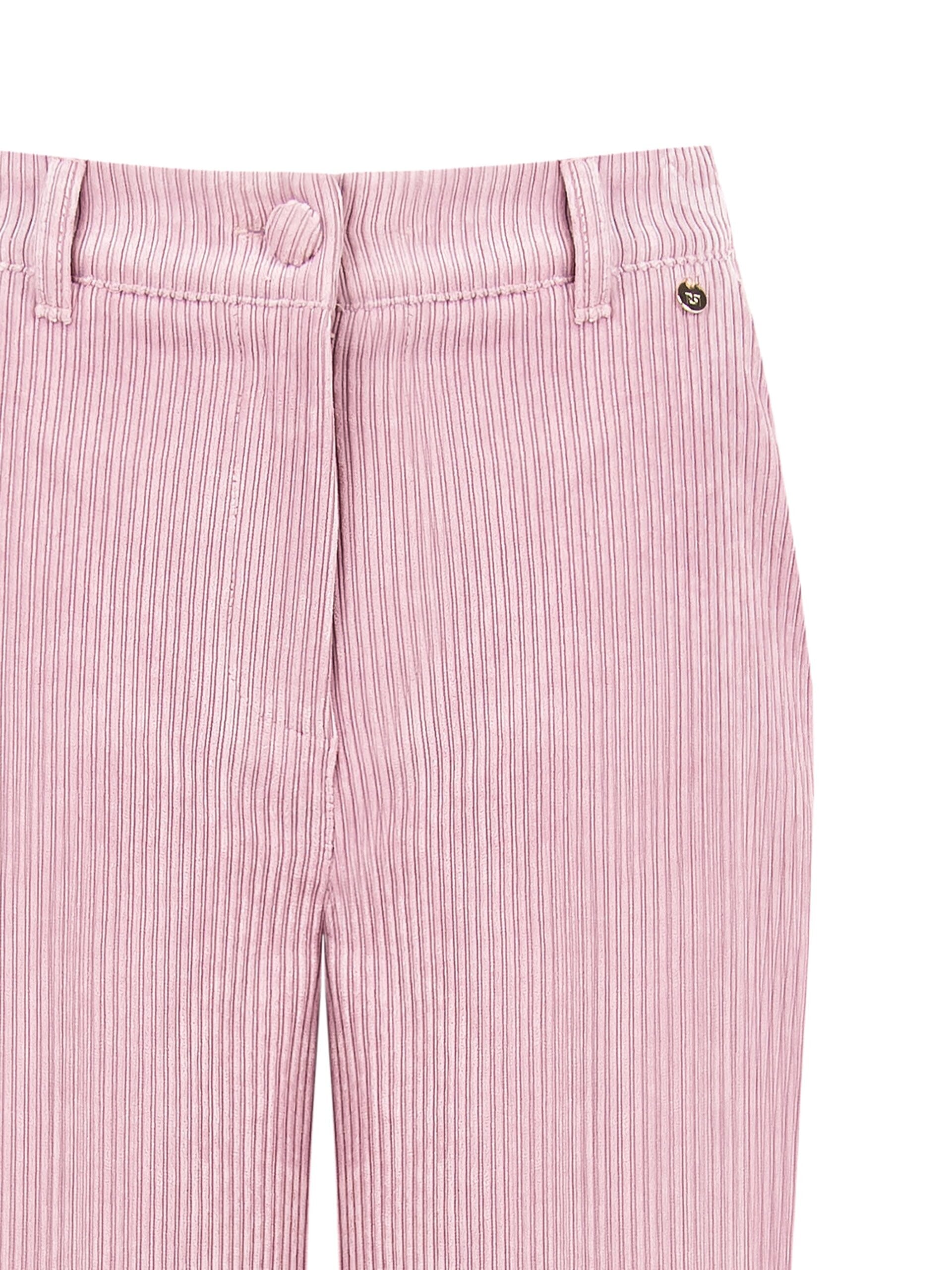 Pantaloni Palazzo In Velluto A Coste Con Tasche Ed Elastico Dietro Rinascimento