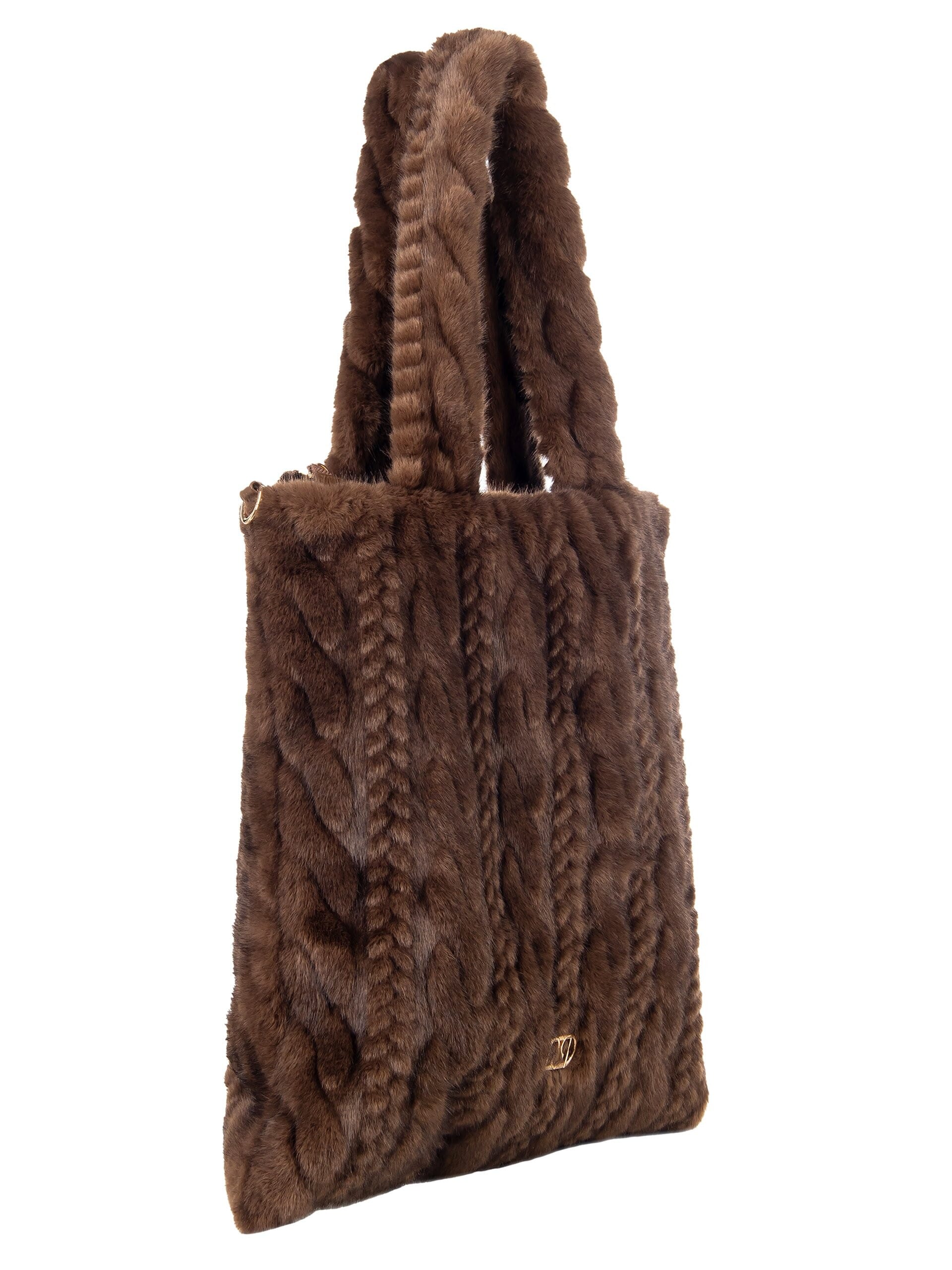 Borsa Shopper In Pelliccia Sintetica Con Tracolla Removibile Rinascimento