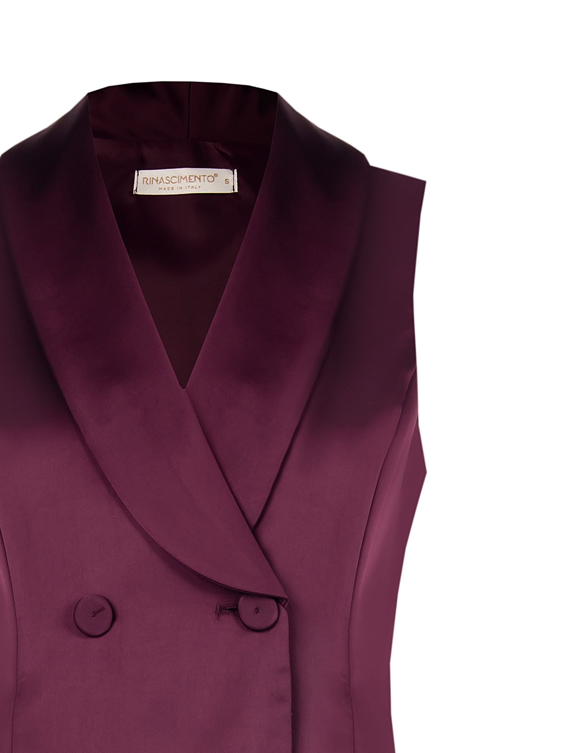 Gilet A Taglio Lungo Sfiancato In Raso Rinascimento