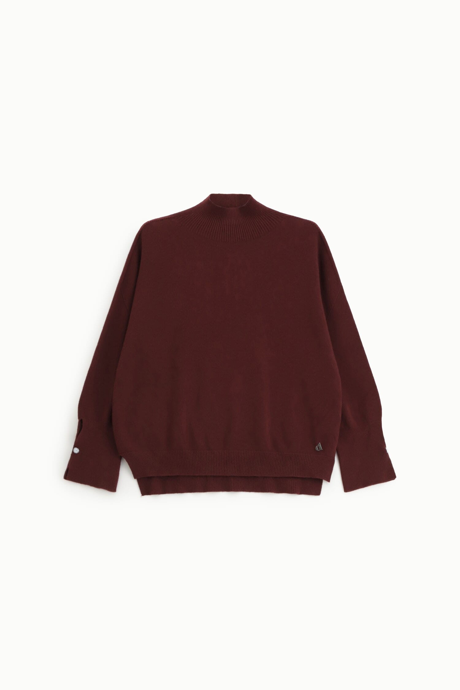 Maglione Turtleneck Con Spacchi Polsino Gioiello Dixie