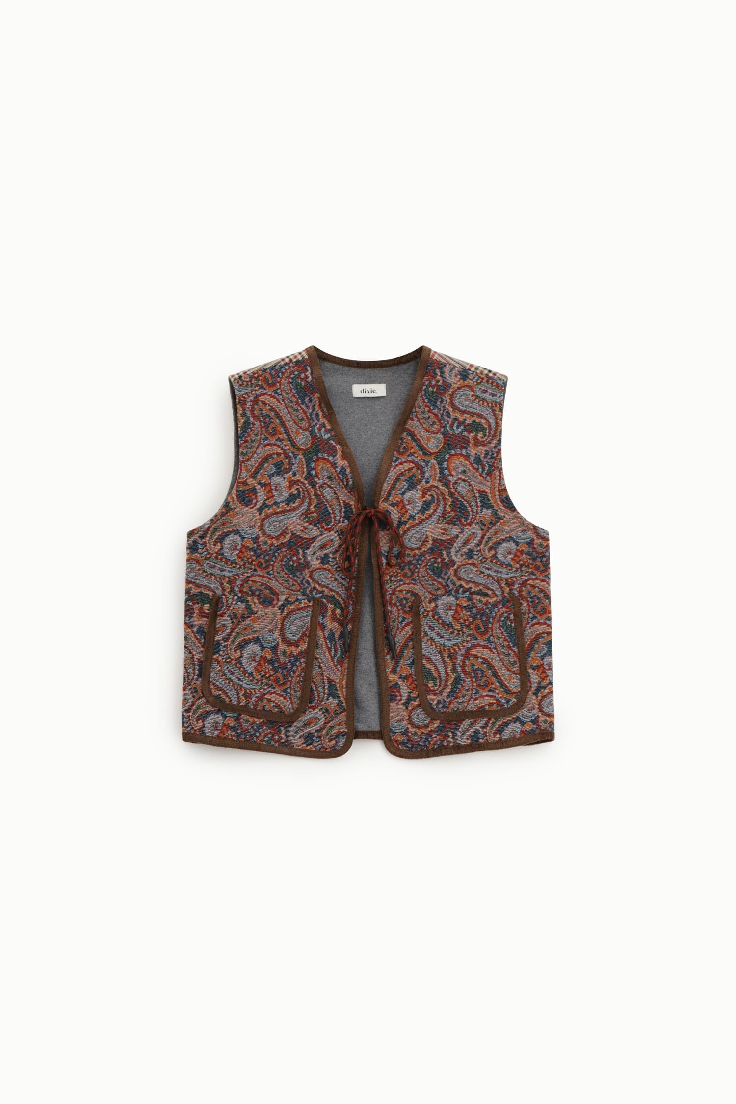 Gilet à motifs Paisley avec poches sur le devant Dixie