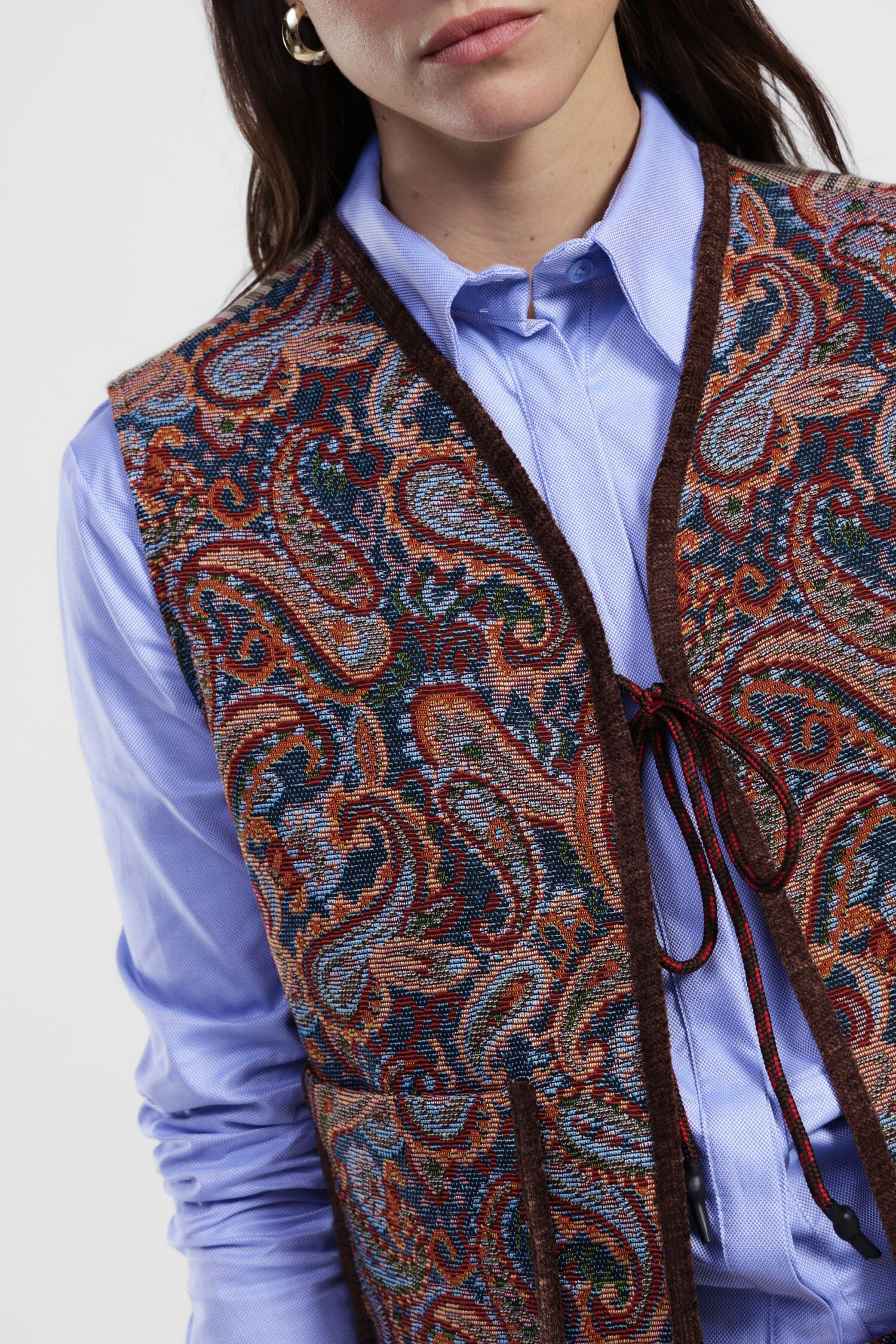 Gilet à motifs Paisley avec poches sur le devant Dixie