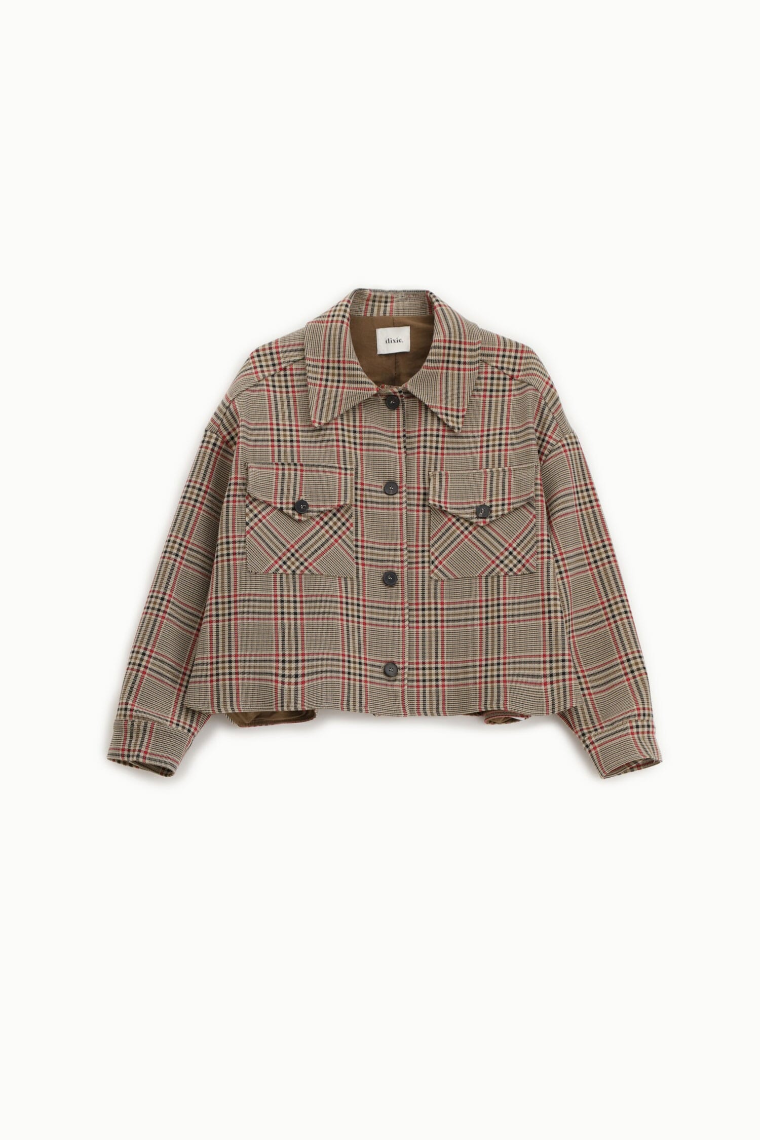 Veste-chemise à carreaux avec poches avant et boutons Dixie