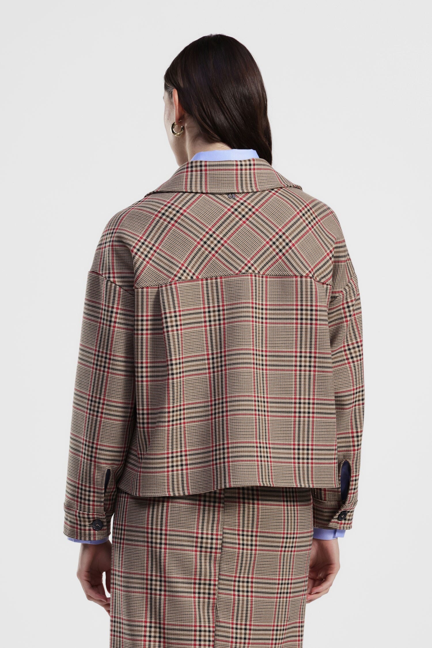 Veste-chemise à carreaux avec poches avant et boutons Dixie