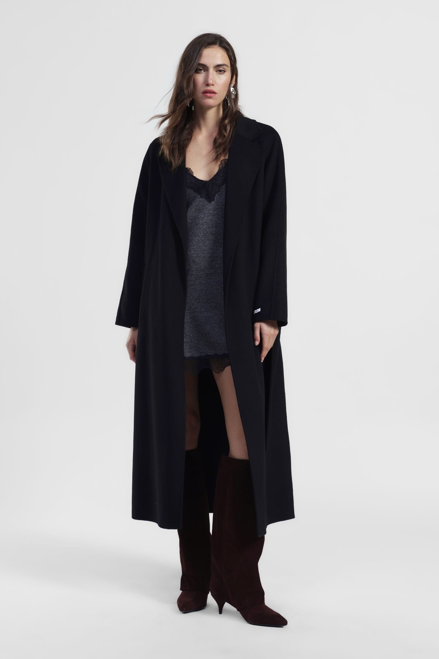 Cappotto Lungo Con Collo A Rever Dixie