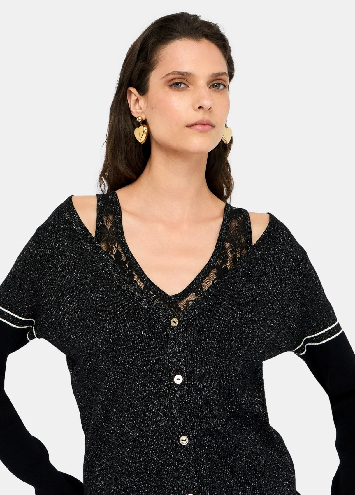 Cardigan In Lurex Liu Jo