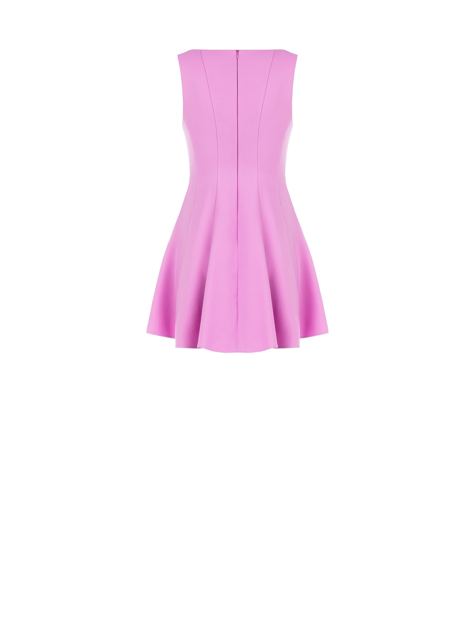 Abito Corto A Ruota Con Cut-Out E Spilla A Rosa Rinascimento