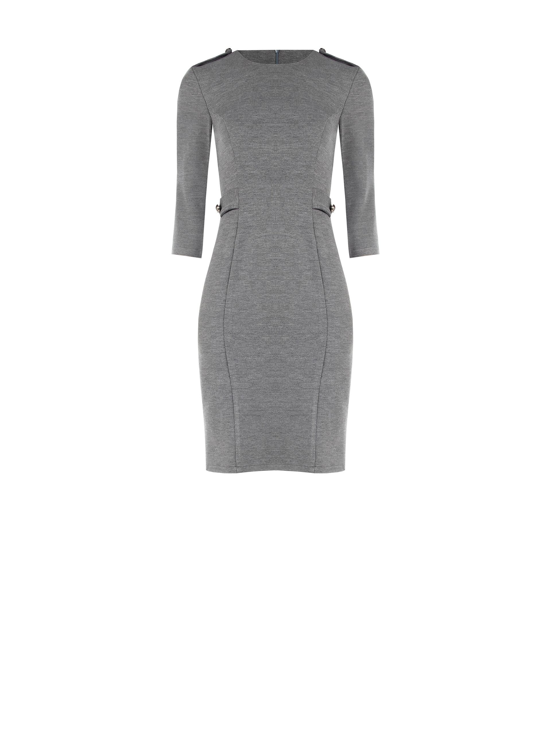 Abito A Tubino In Tessuto Piqué Con Alamari Rinascimento