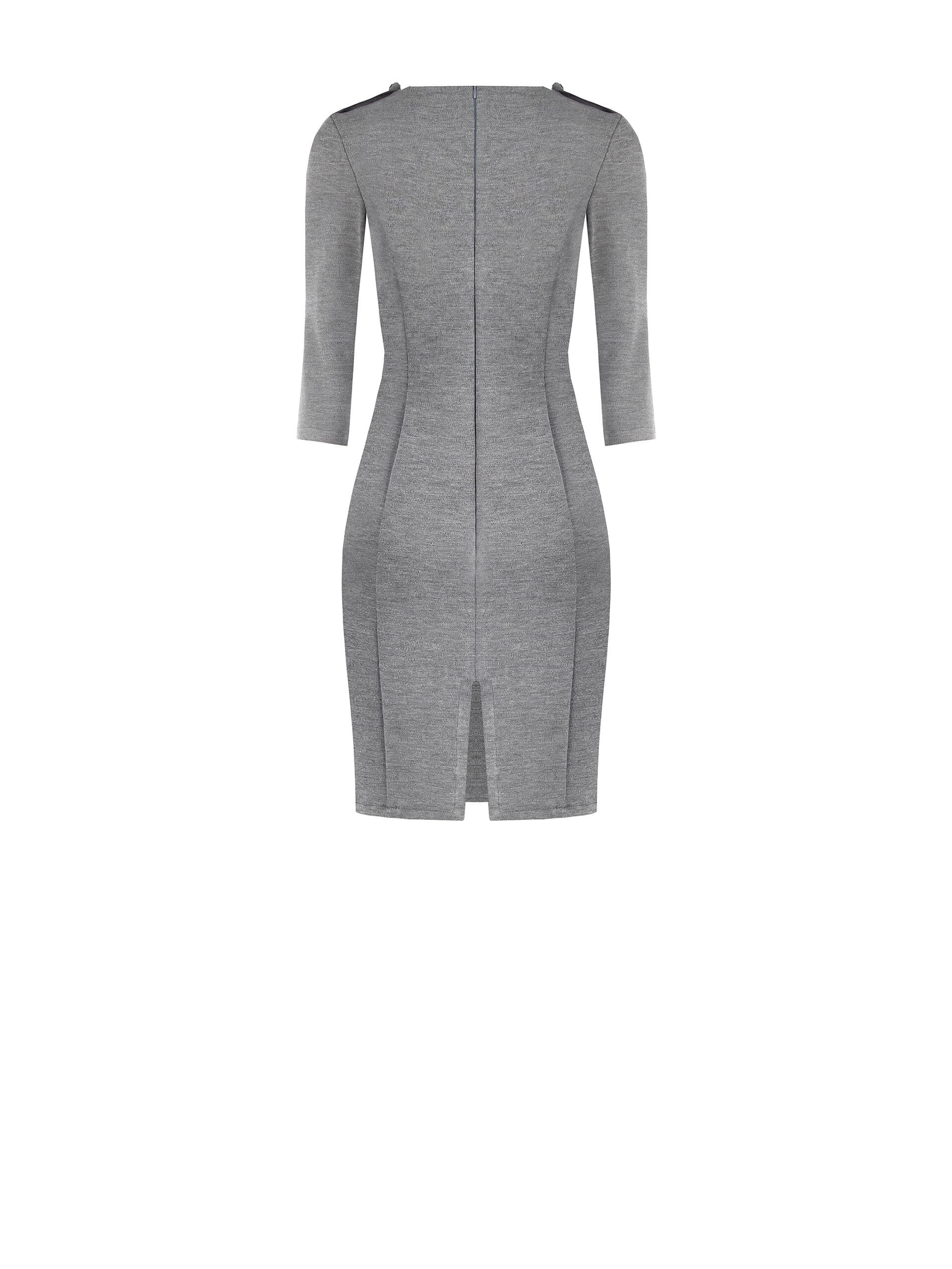 Abito A Tubino In Tessuto Piqué Con Alamari Rinascimento