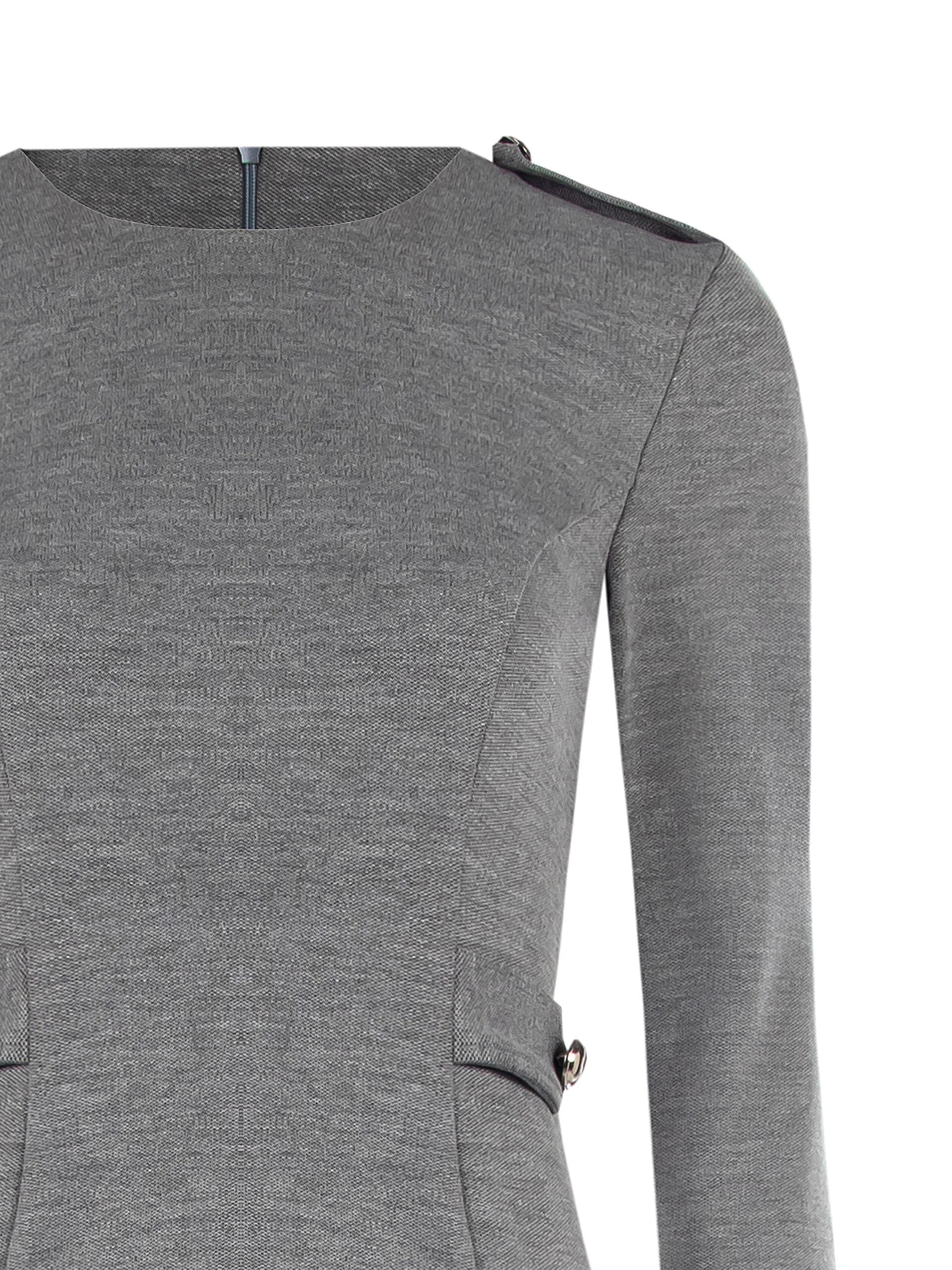 Abito A Tubino In Tessuto Piqué Con Alamari Rinascimento