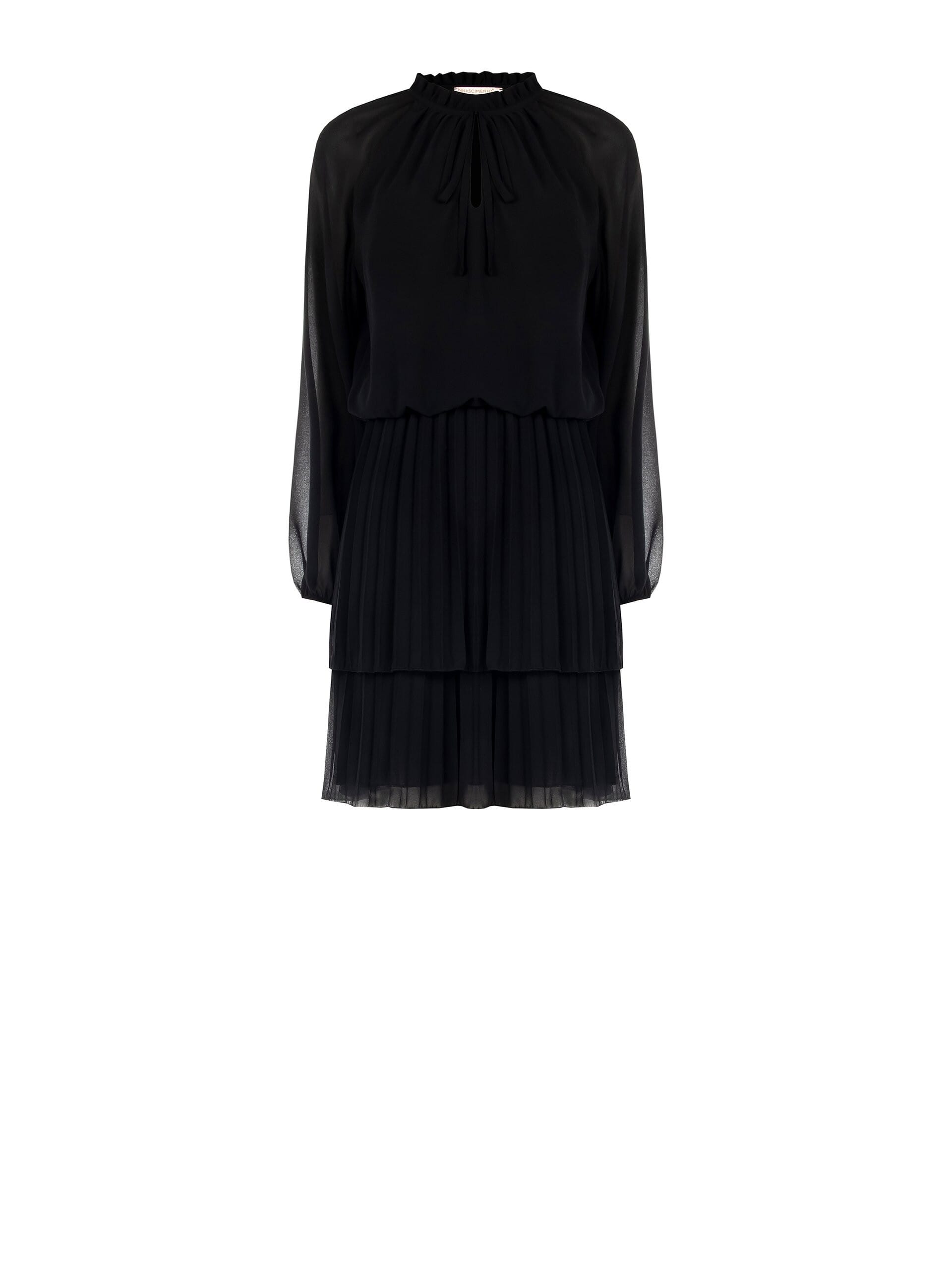 Rinascimento Pleated Georgette Short Dress