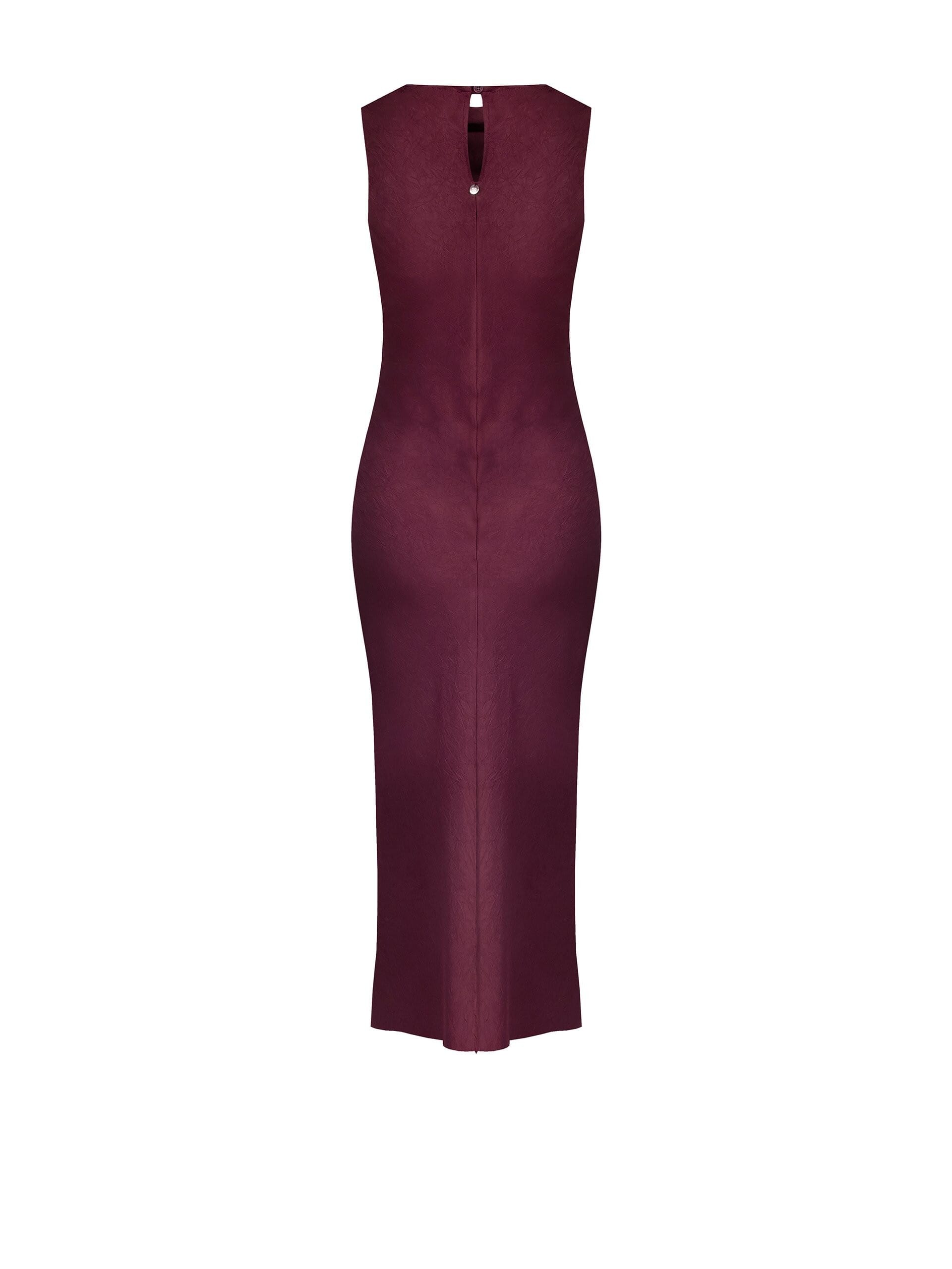 Abito Lungo Scivolato In Raso Effetto Stropicciato Rinascimento