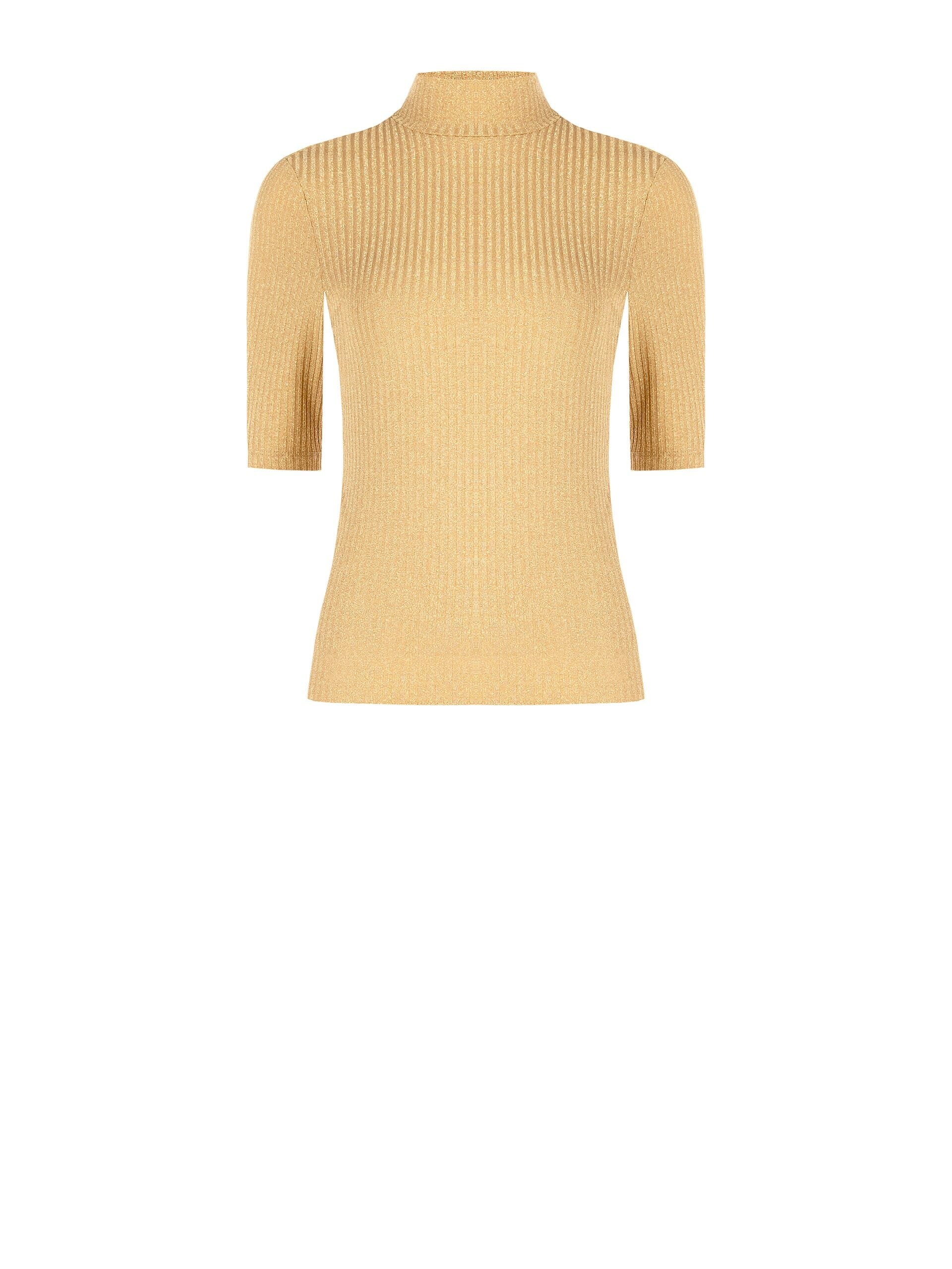 Top Dolcevita Aderente In Lurex A Coste Rinascimento