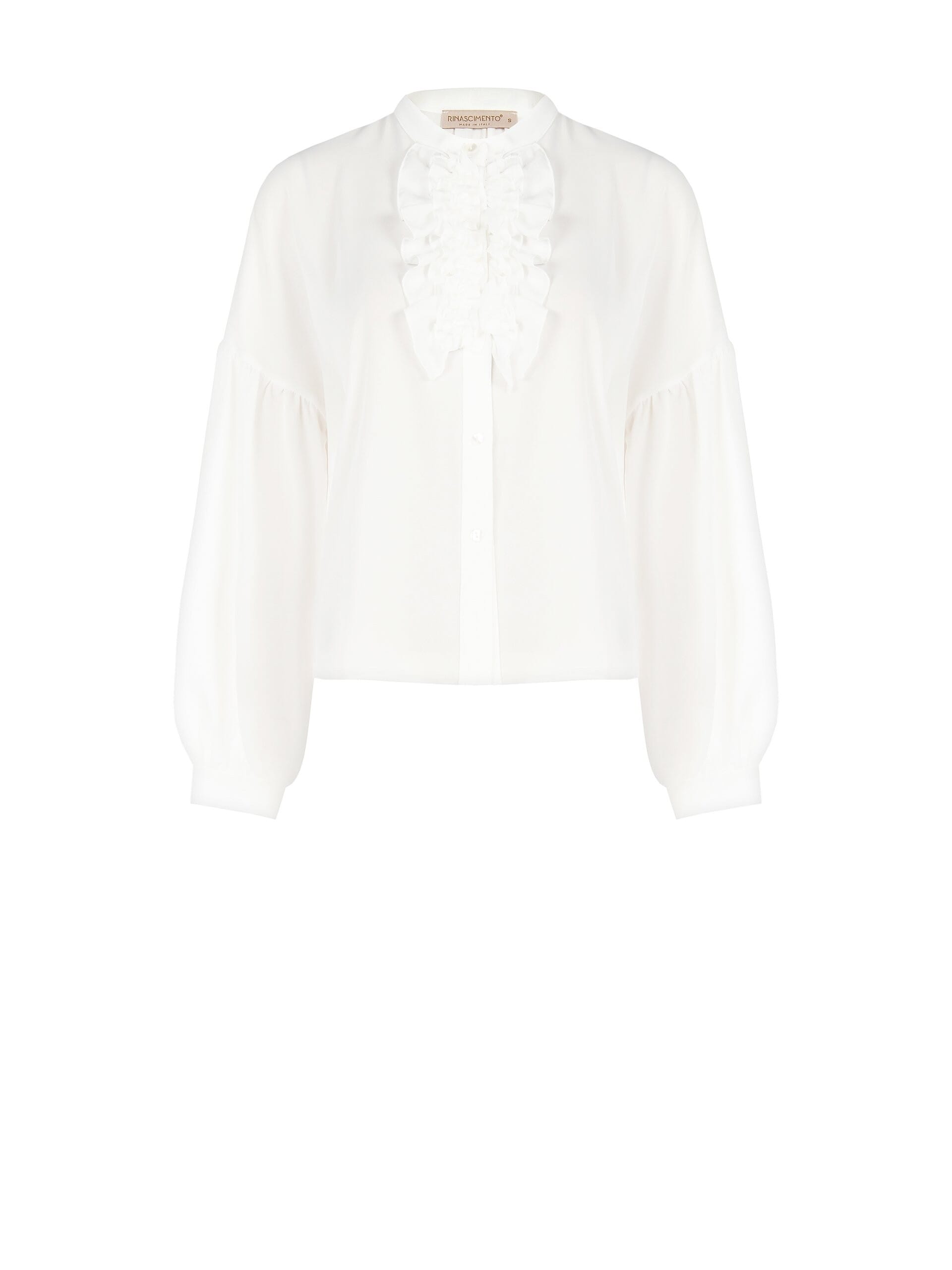 Chemisier ample et fluide en georgette avec volants Rinascimento
