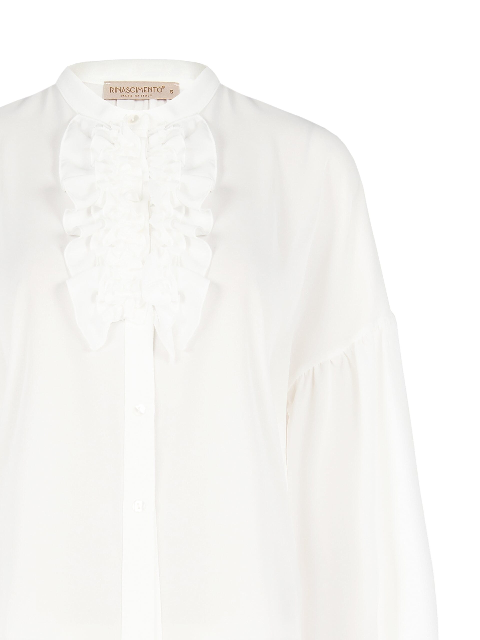 Chemisier ample et fluide en georgette avec volants Rinascimento