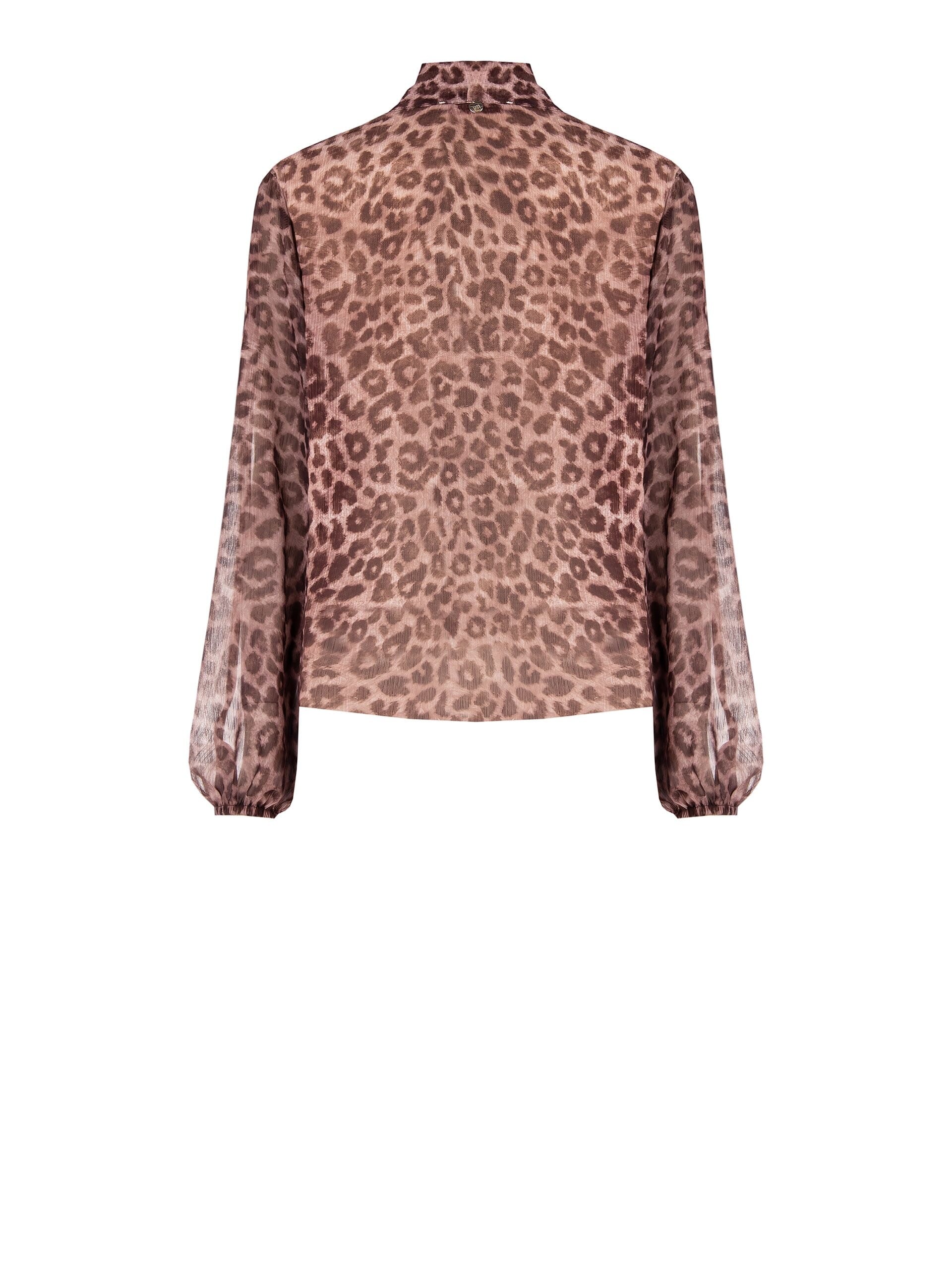 Chemisier large et fluide en Georgette à pois avec cravate et encolure en V Rinascimento