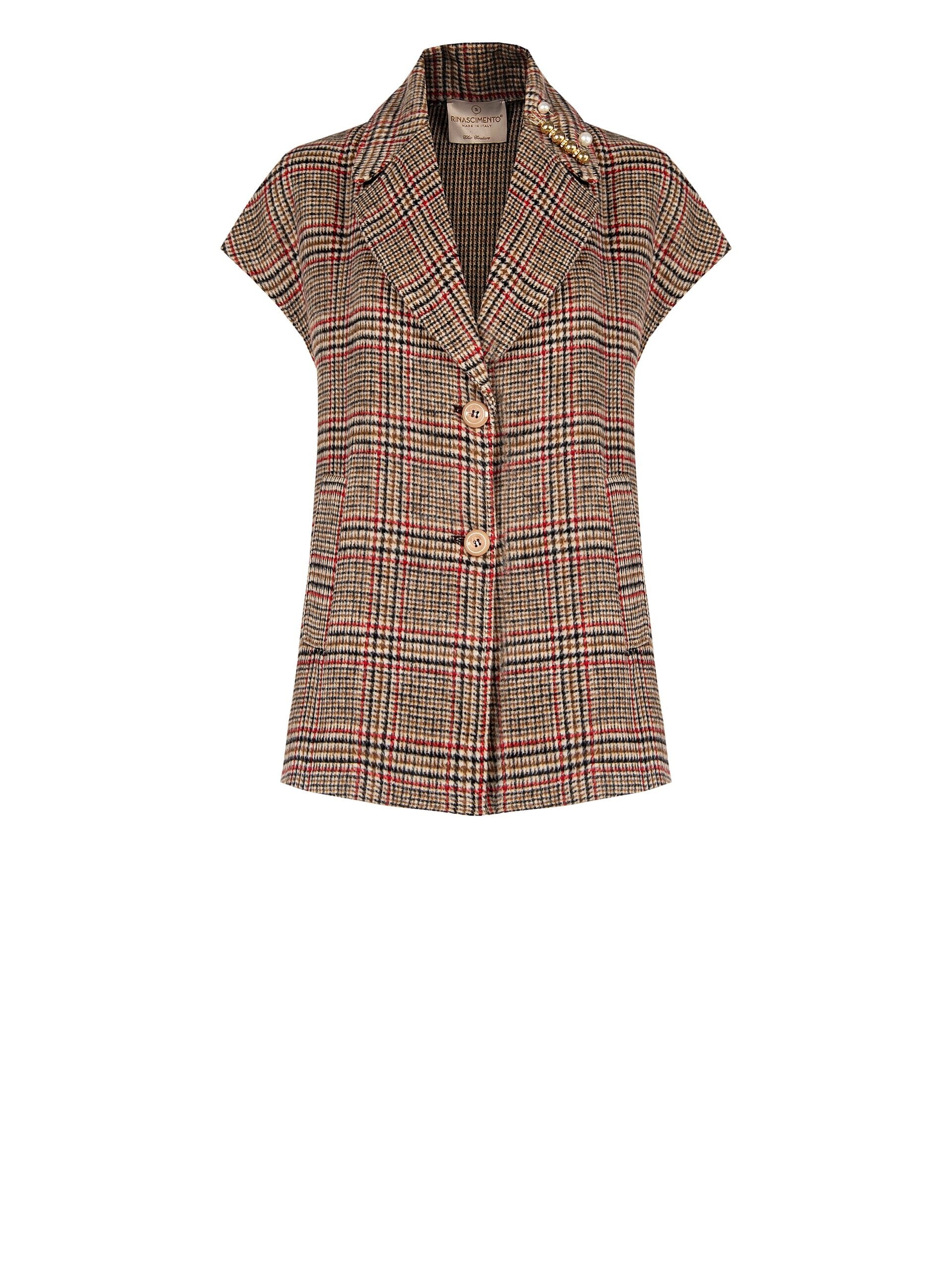 Cappotto Smanicato Over Con Tasche A Taglio Rinascimento