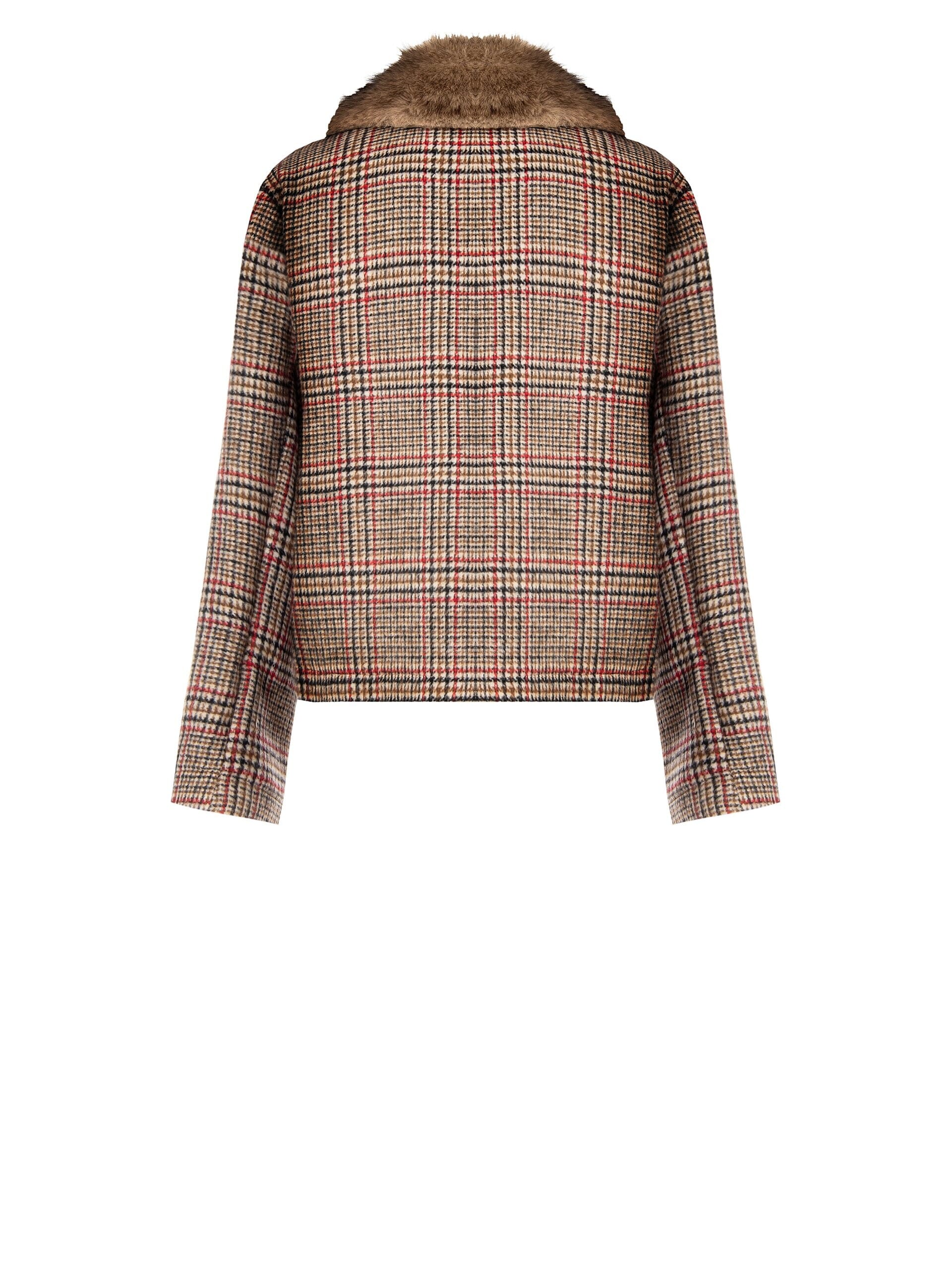 Manteau court Rinascimento avec col en fourrure synthétique amovible