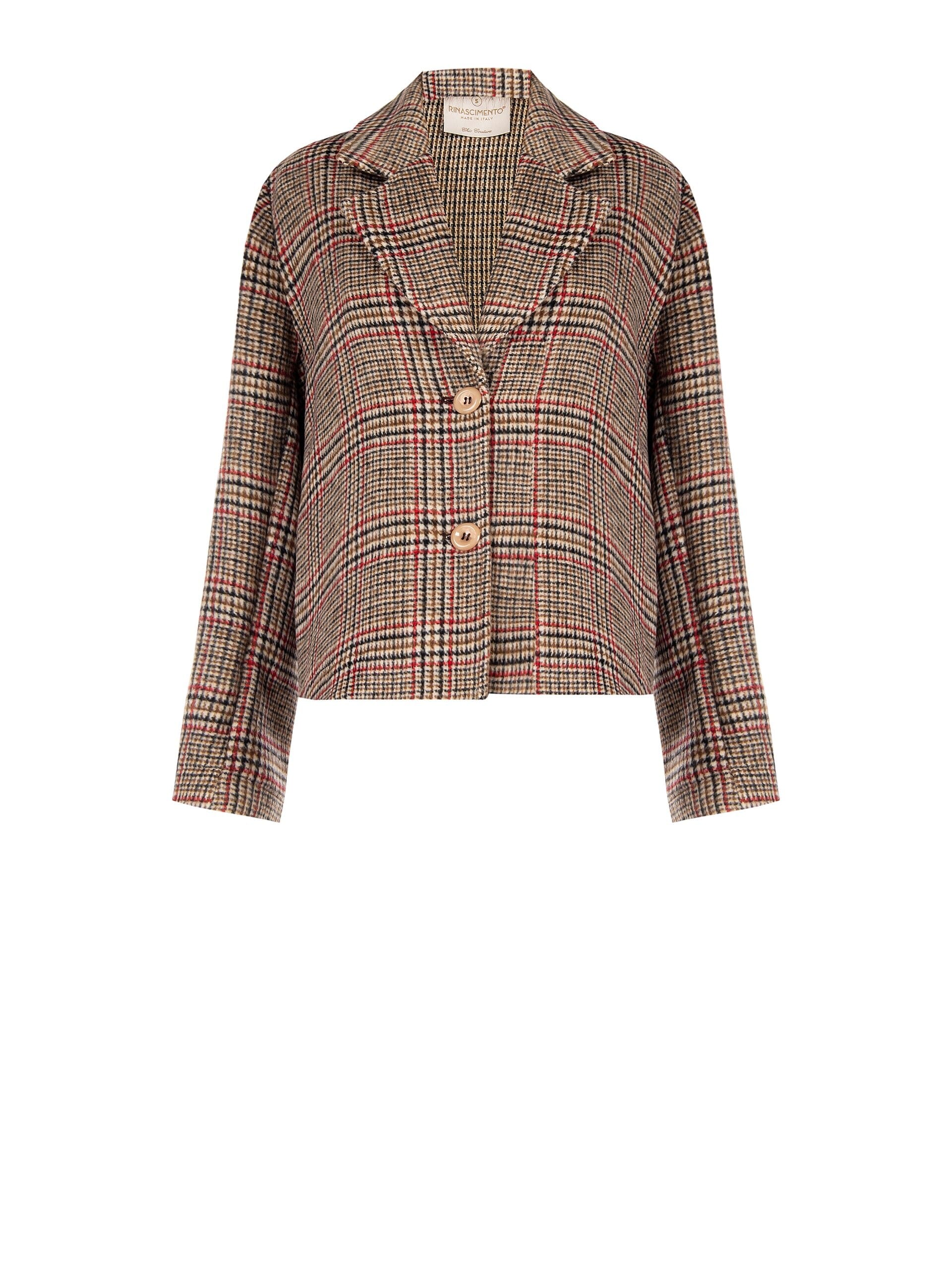 Manteau court Rinascimento avec col en fourrure synthétique amovible