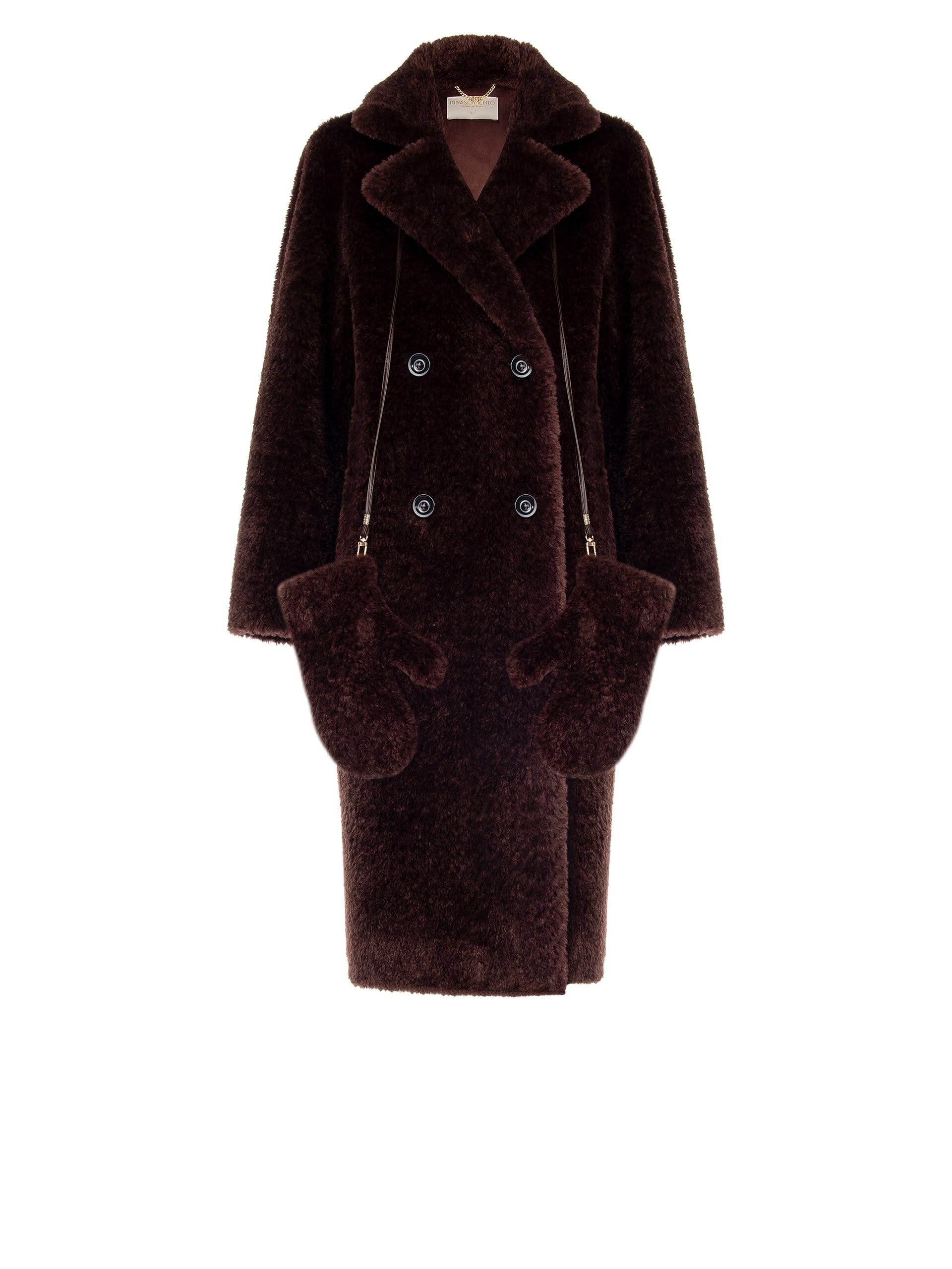 Cappotto Lungo In Pelliccia Sintetica Con Guanti Coordinati Rinascimento