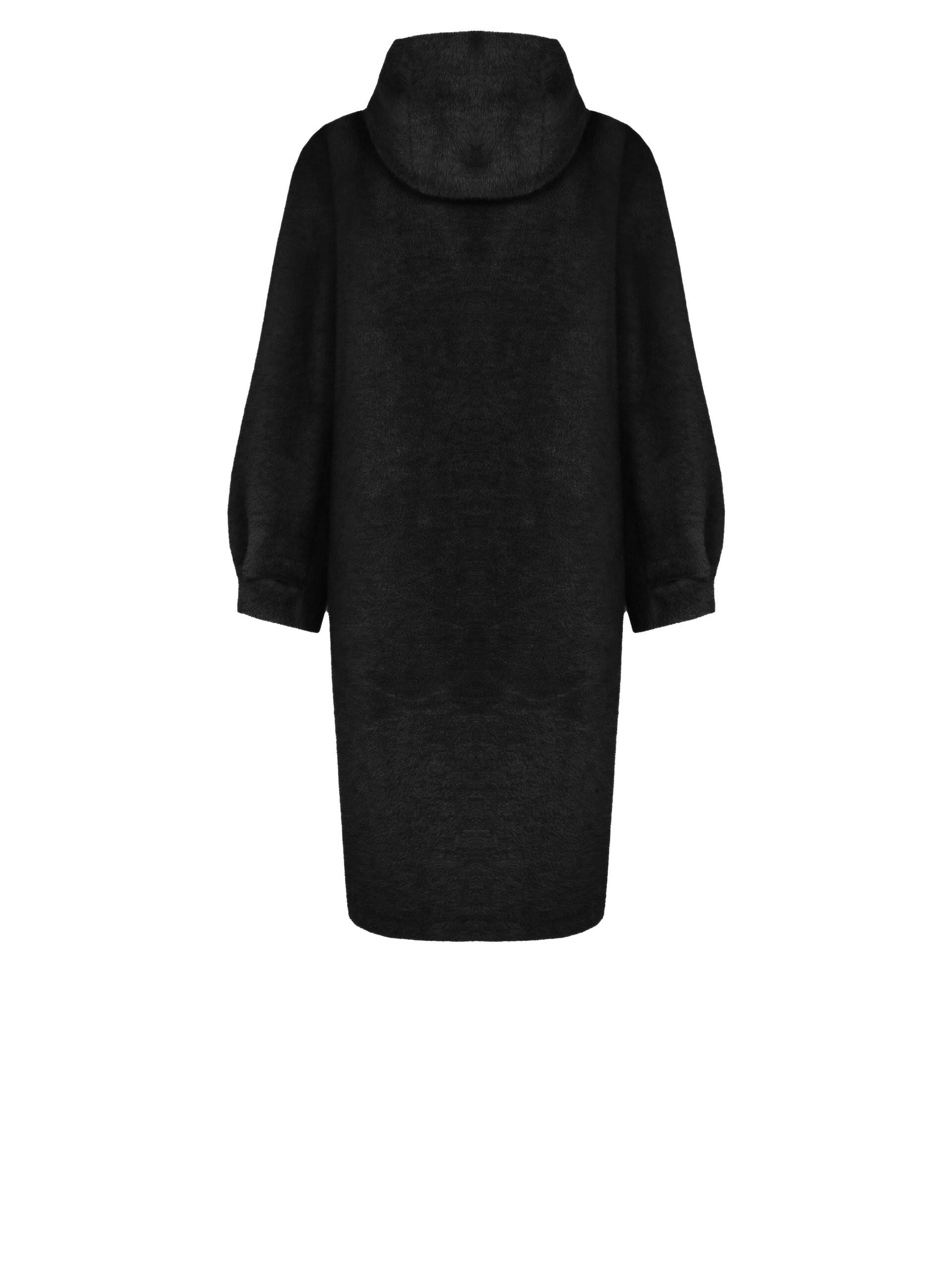 Long Synthetic Fur Coat With Hood Rinascimento