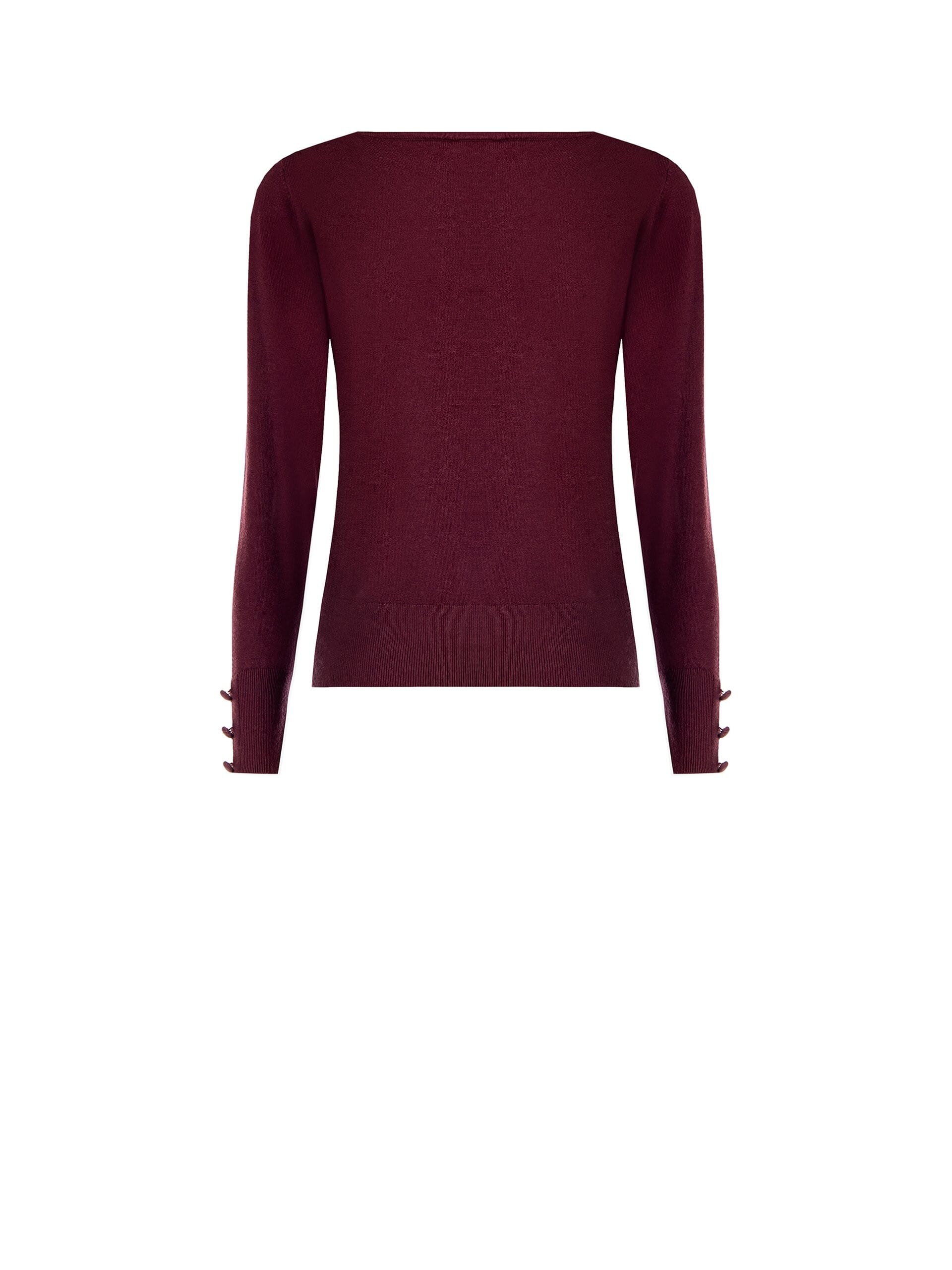 Maglione Con Bottoni Tono Su Tono Ai Polsi E Logo RR Ricamato Rinascimento