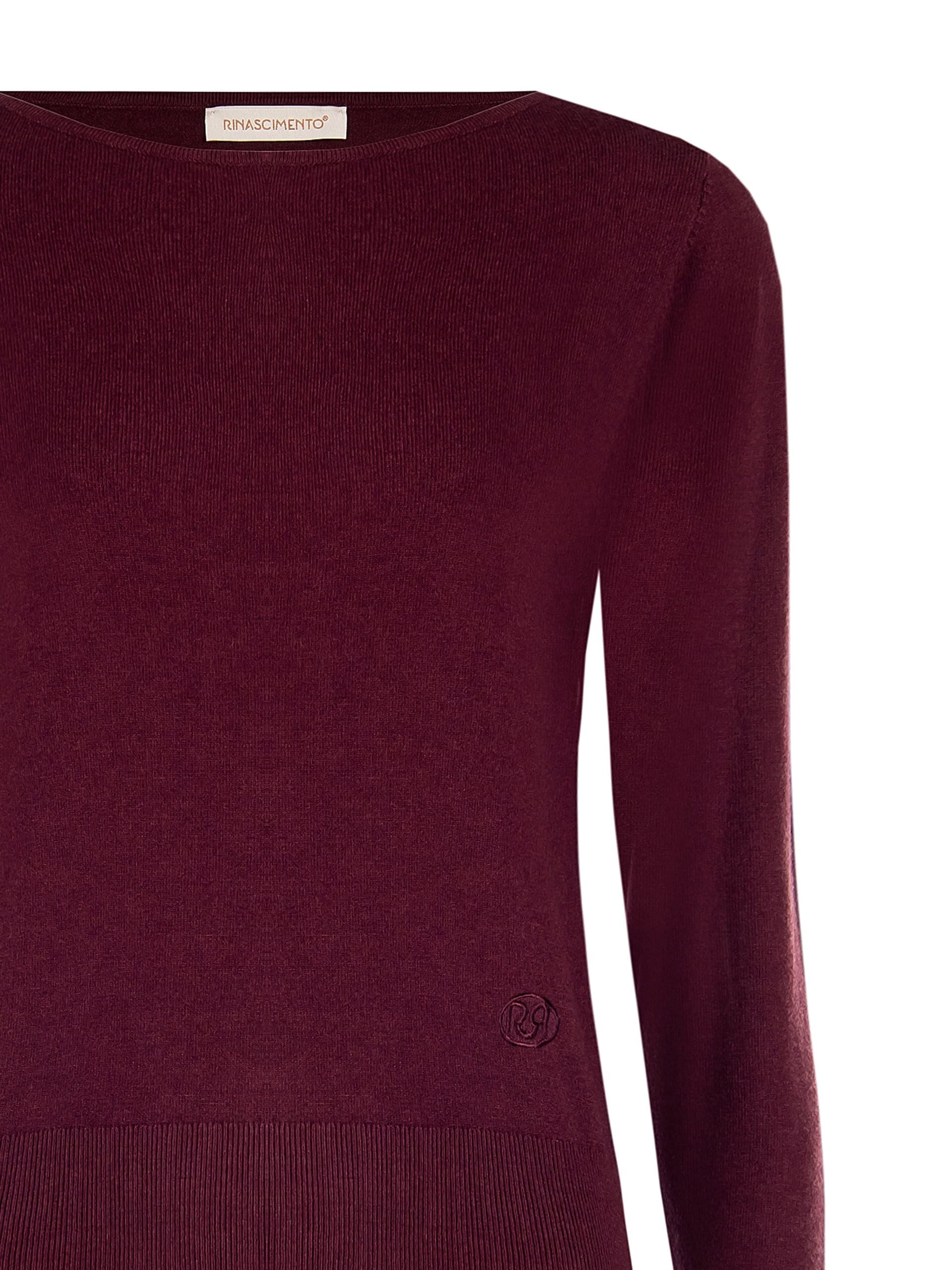 Maglione Con Bottoni Tono Su Tono Ai Polsi E Logo RR Ricamato Rinascimento