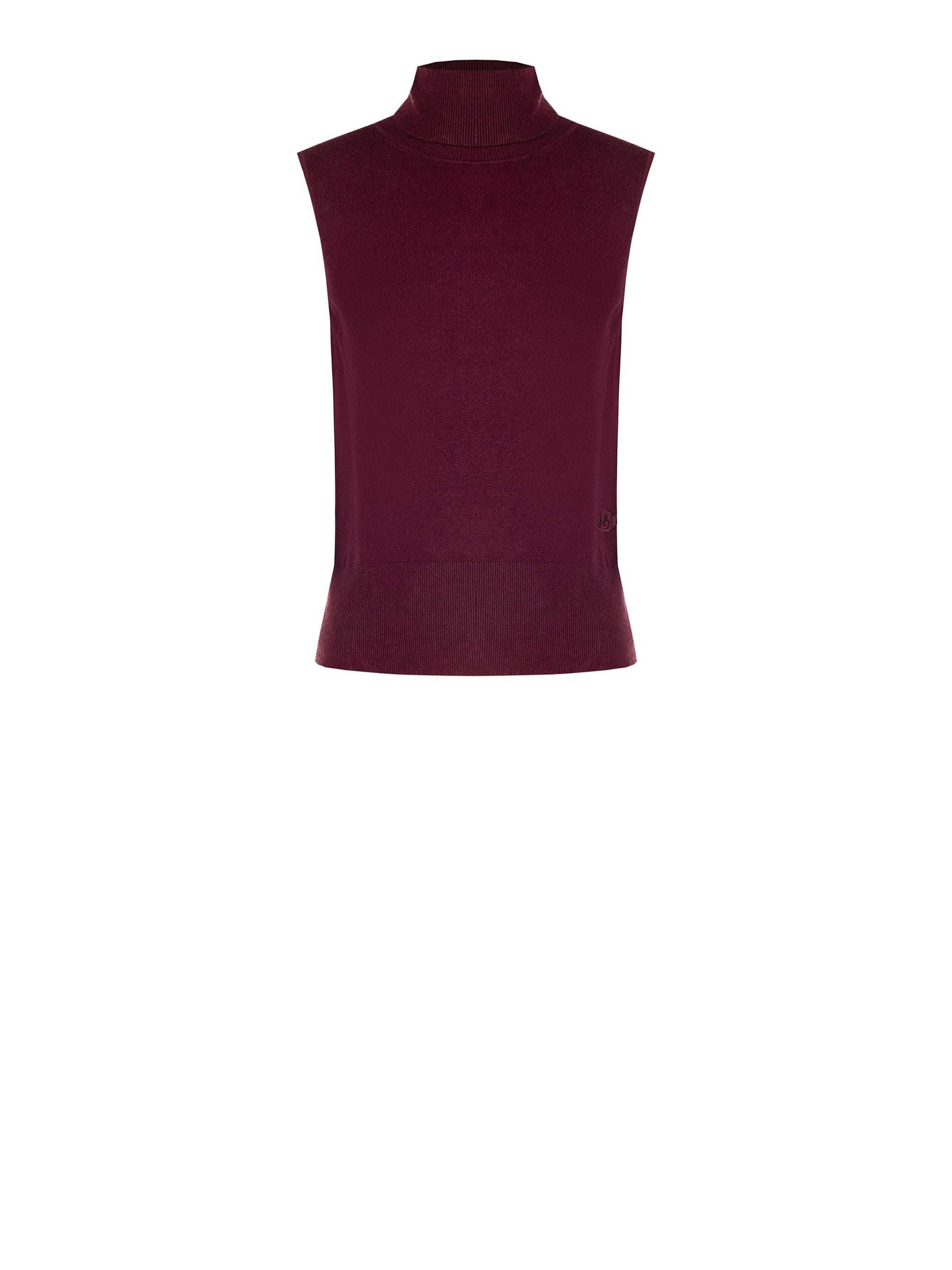 Maglione Dolcevita Smanicato Con Logo RR Ricamato Rinascimento