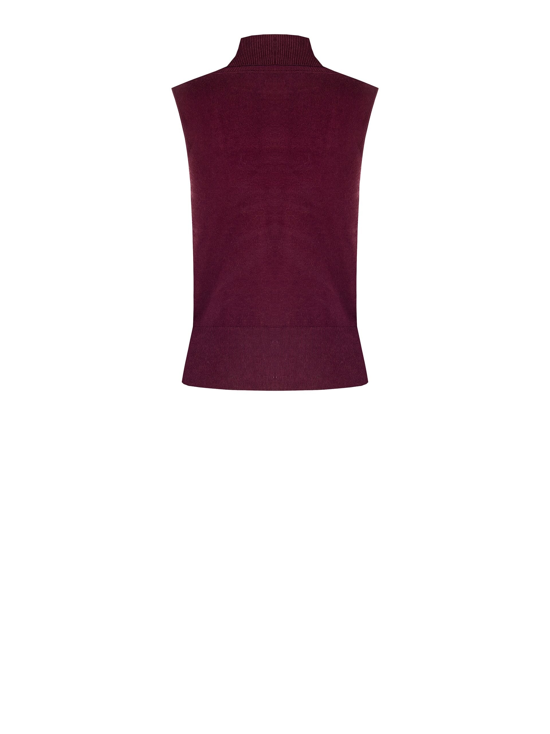 Maglione Dolcevita Smanicato Con Logo RR Ricamato Rinascimento