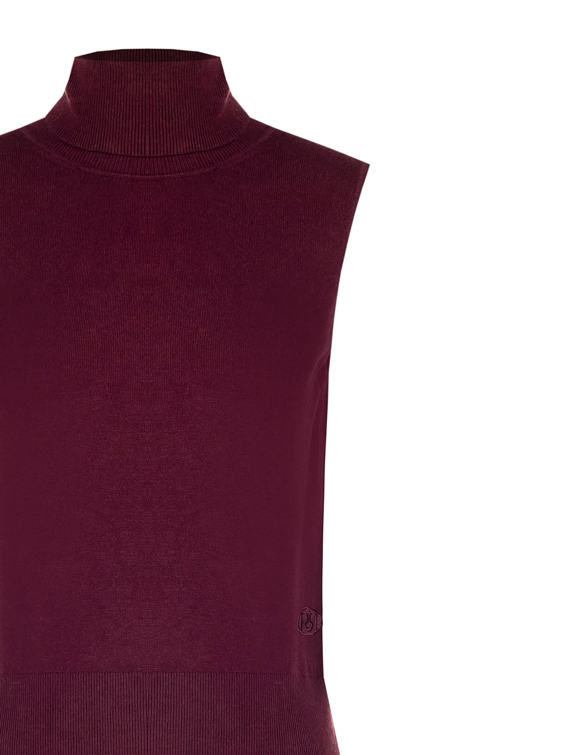 Maglione Dolcevita Smanicato Con Logo RR Ricamato Rinascimento