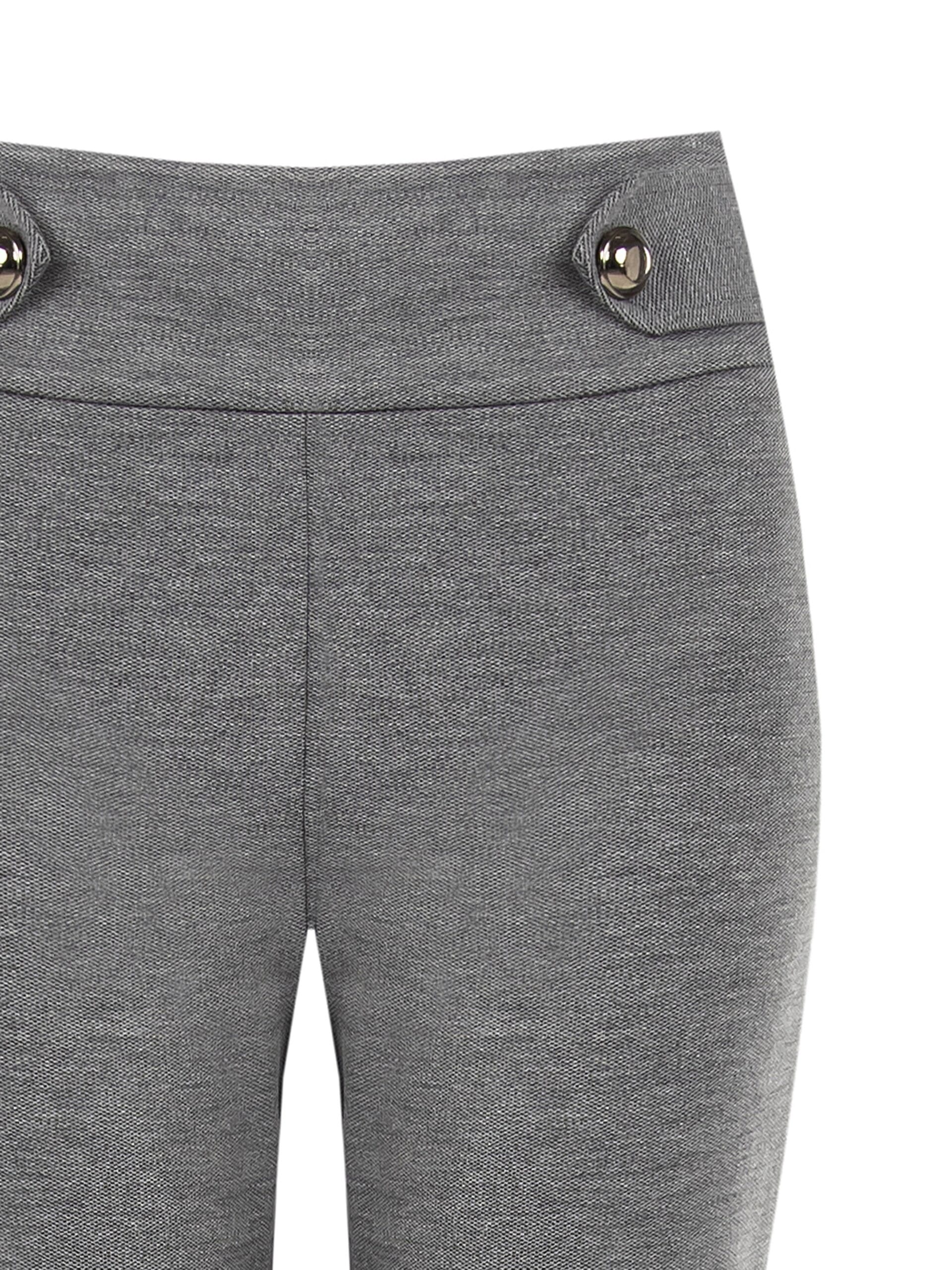 Pantalon évasé en tissu moucheté avec des boutons-pression à la taille Rinascimento