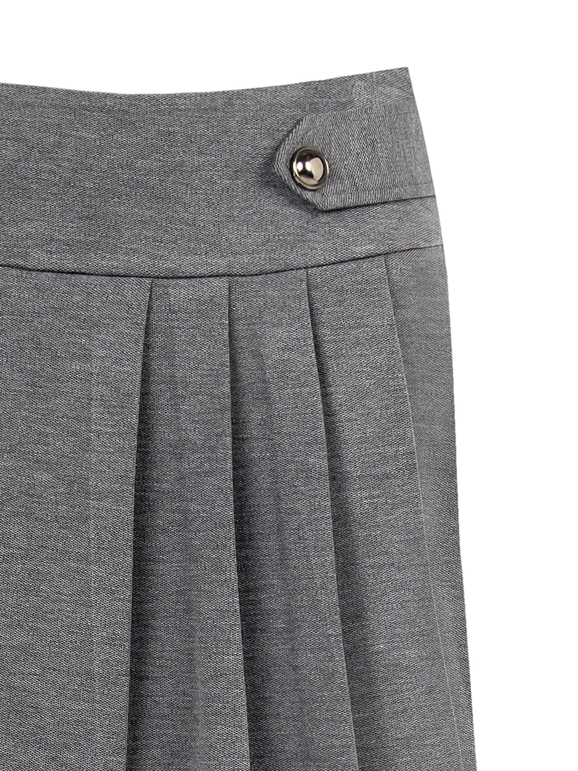 Minigonna In Tessuto Piqué Con Plissé E Alamari In Vita Rinascimento