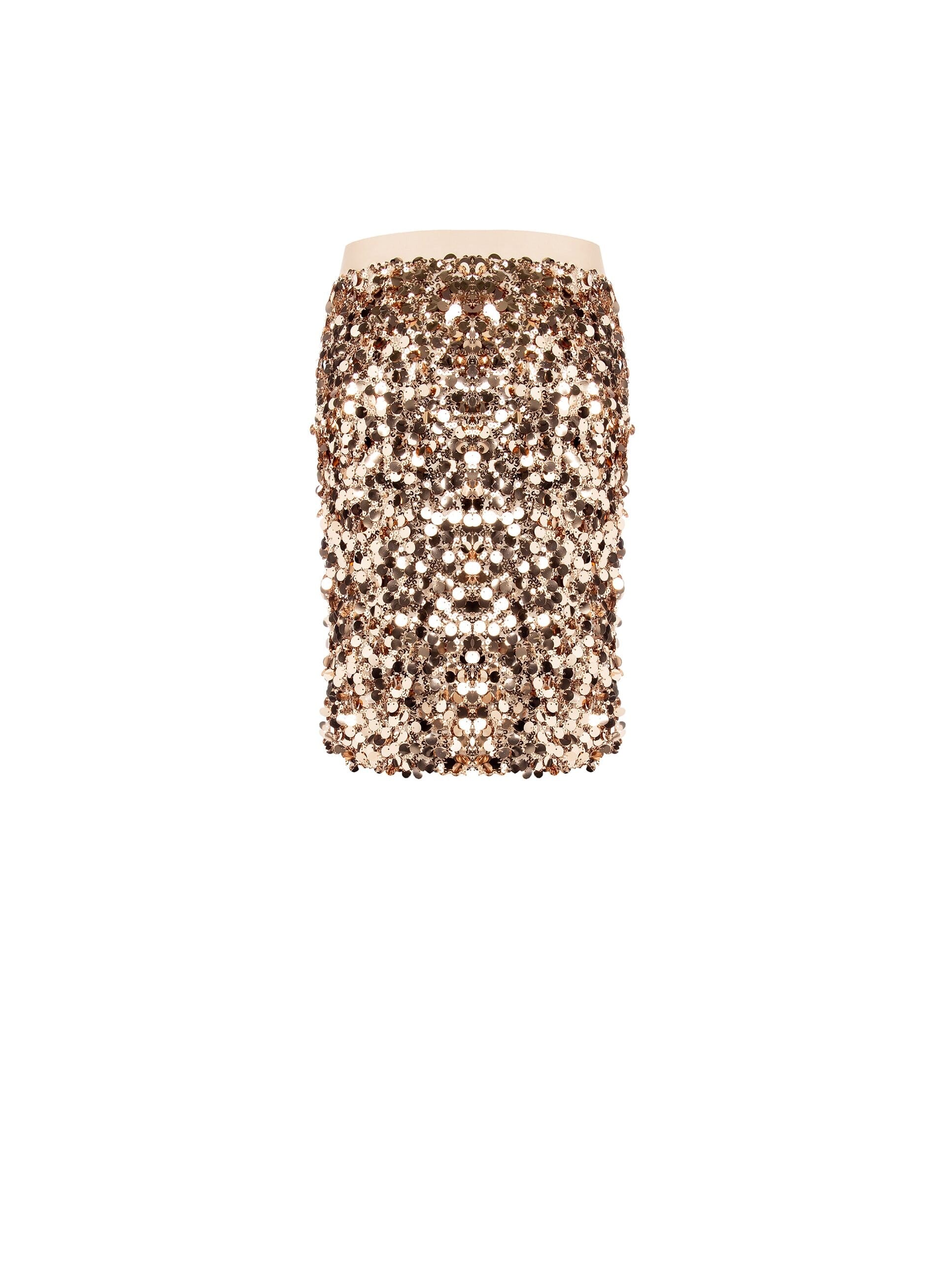 Minigonna Ricoperta Di Maxi Paillettes Rinascimento