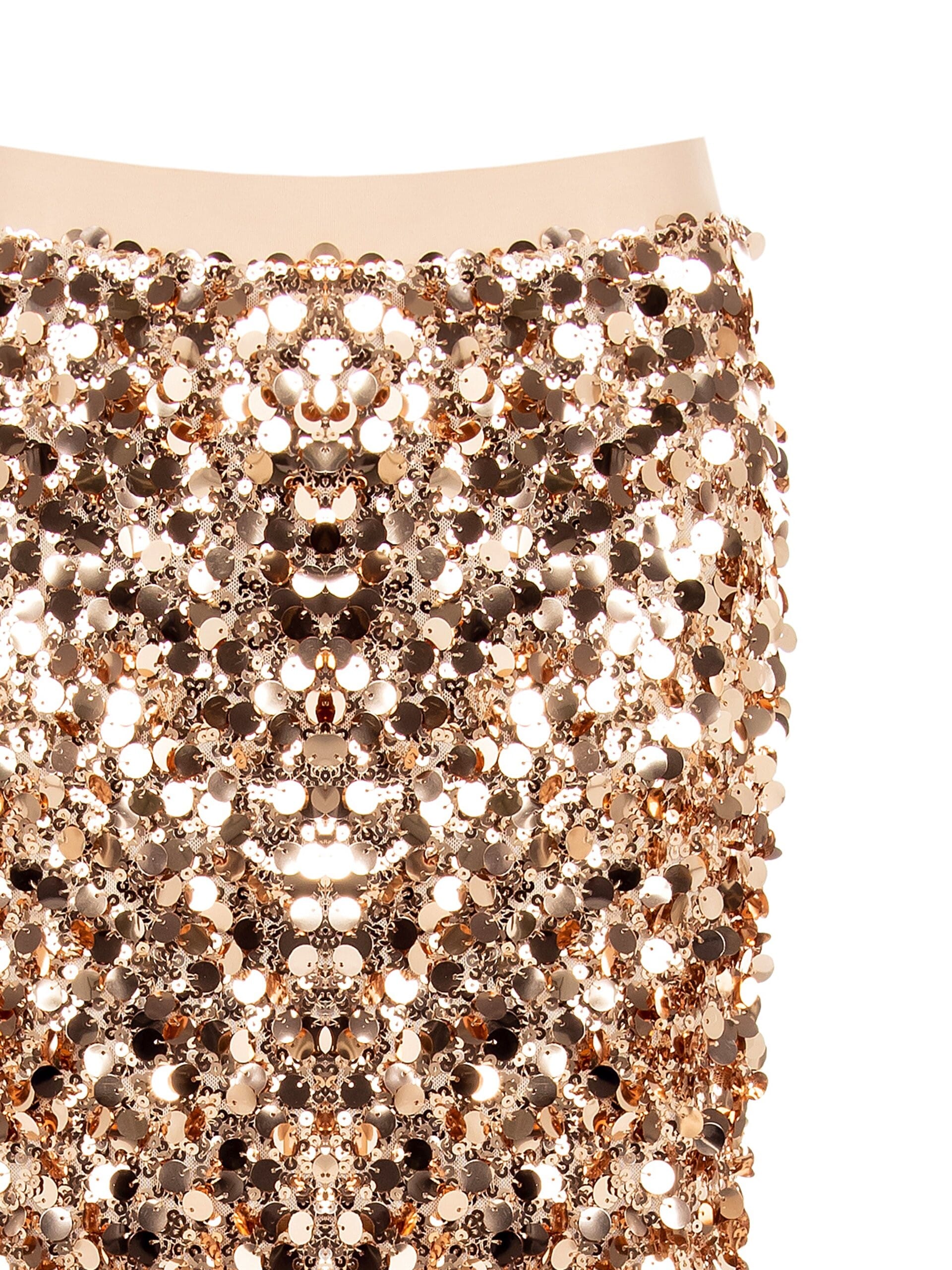Minigonna Ricoperta Di Maxi Paillettes Rinascimento