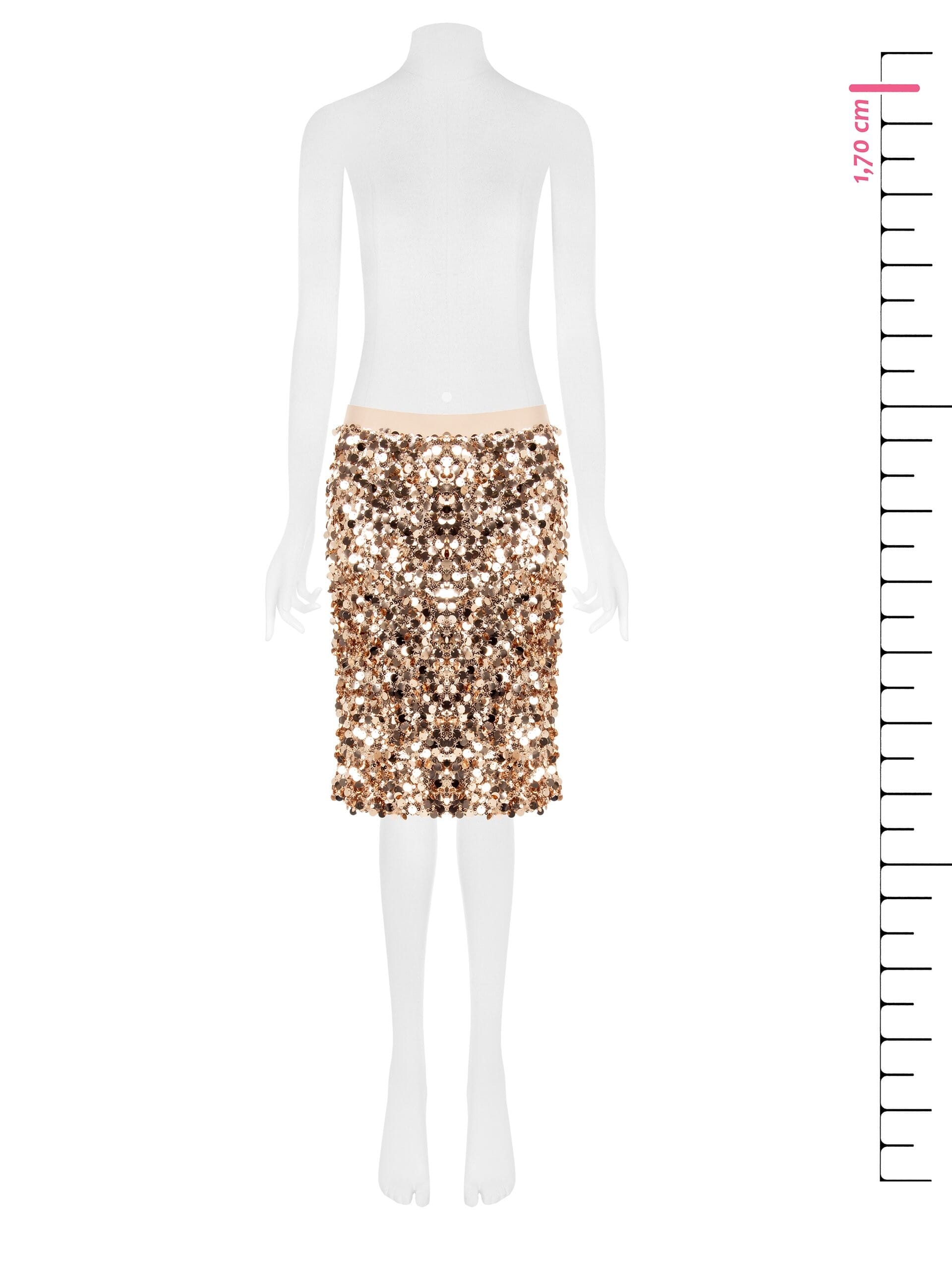 Minigonna Ricoperta Di Maxi Paillettes Rinascimento