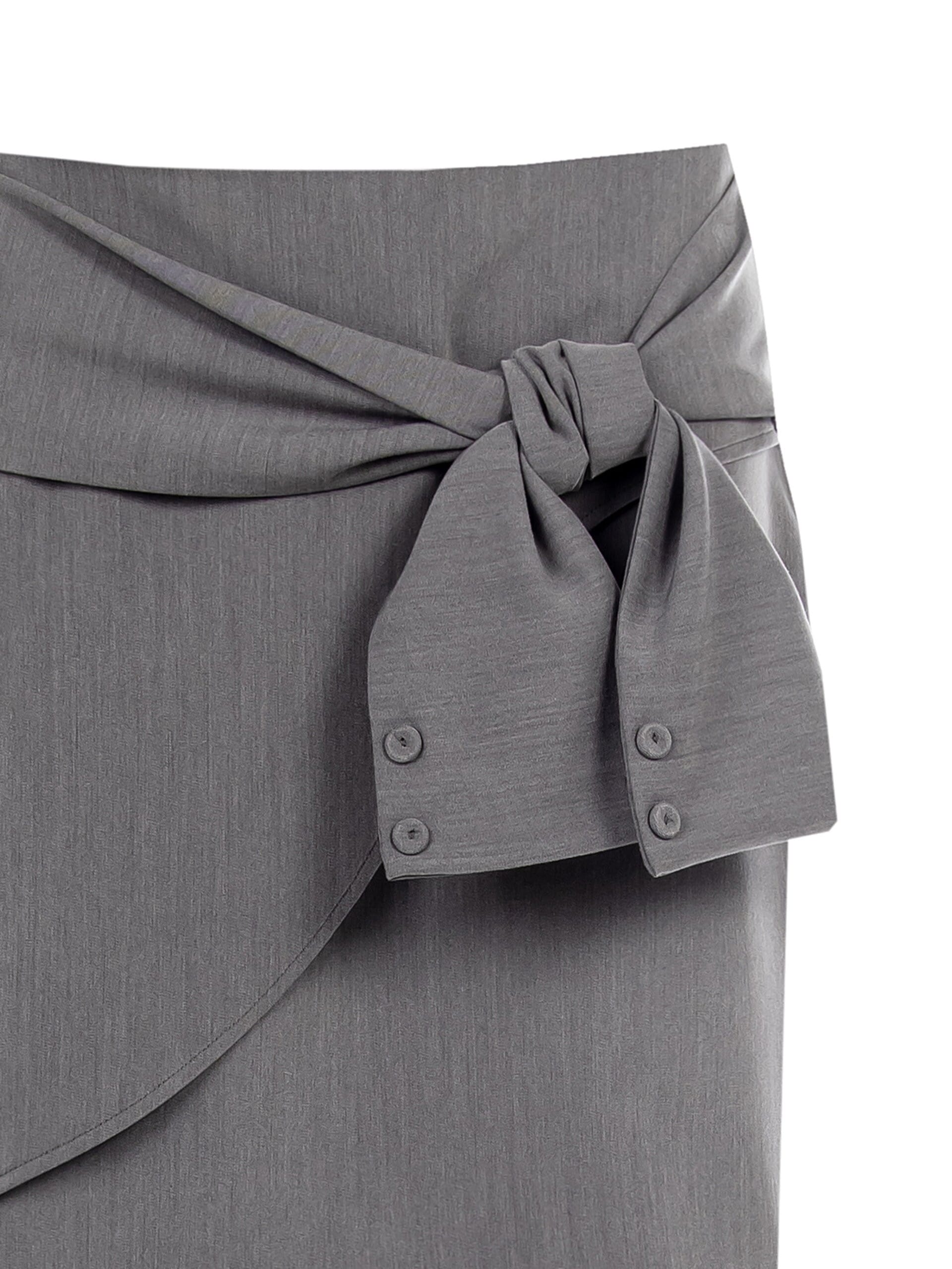 Minigonna A Trapezio Con Fascia Annodata Rinascimento