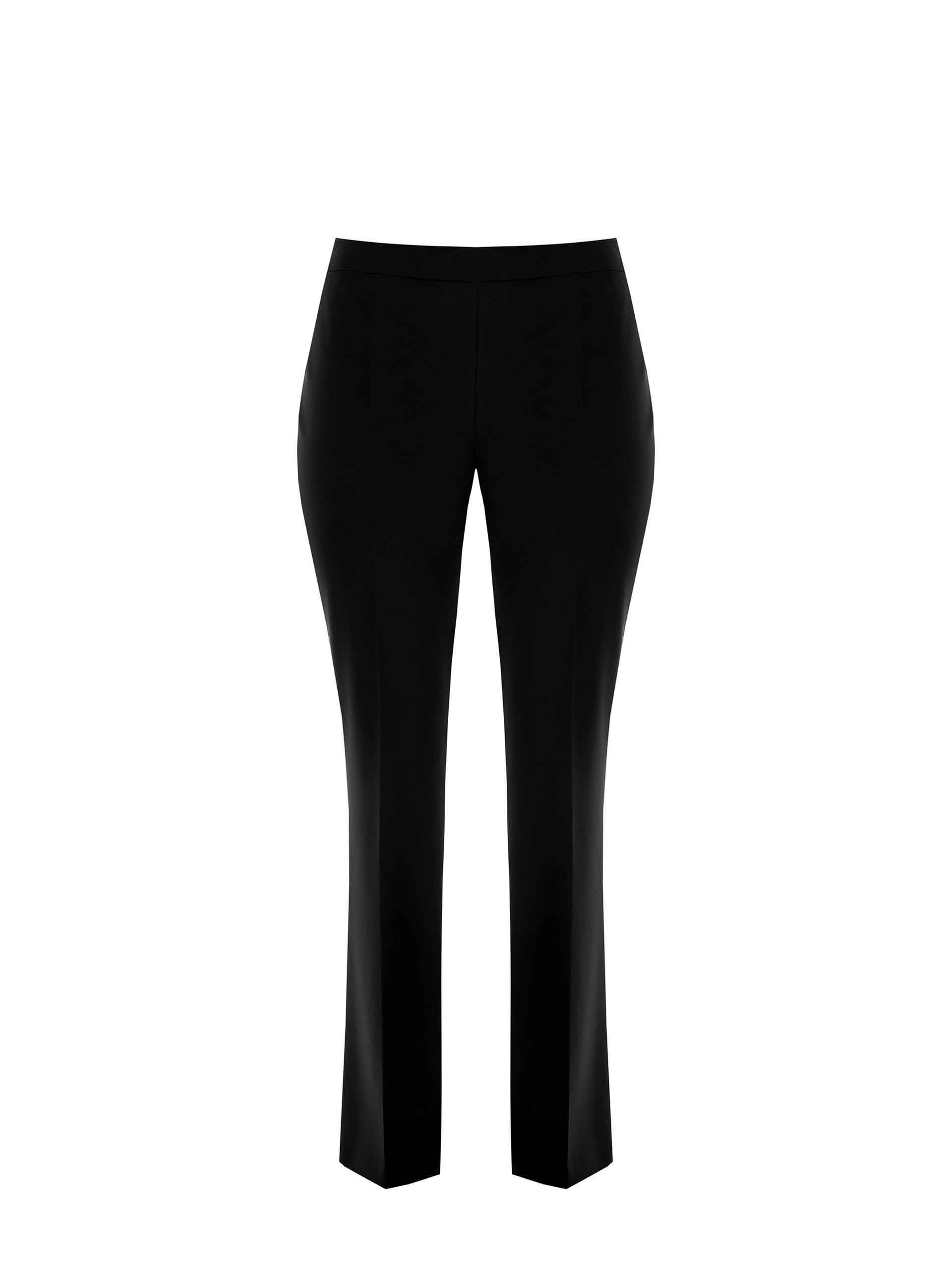 Pantaloni Curvy A Zampa In Tessuto Tecnico Con Zip Laterale Rinascimento Curvy