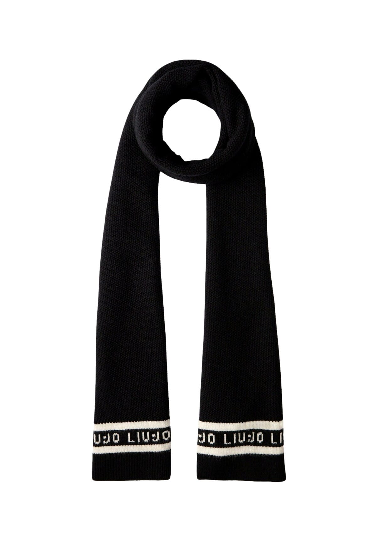 Sciarpa Con Logo E Perle Liu Jo