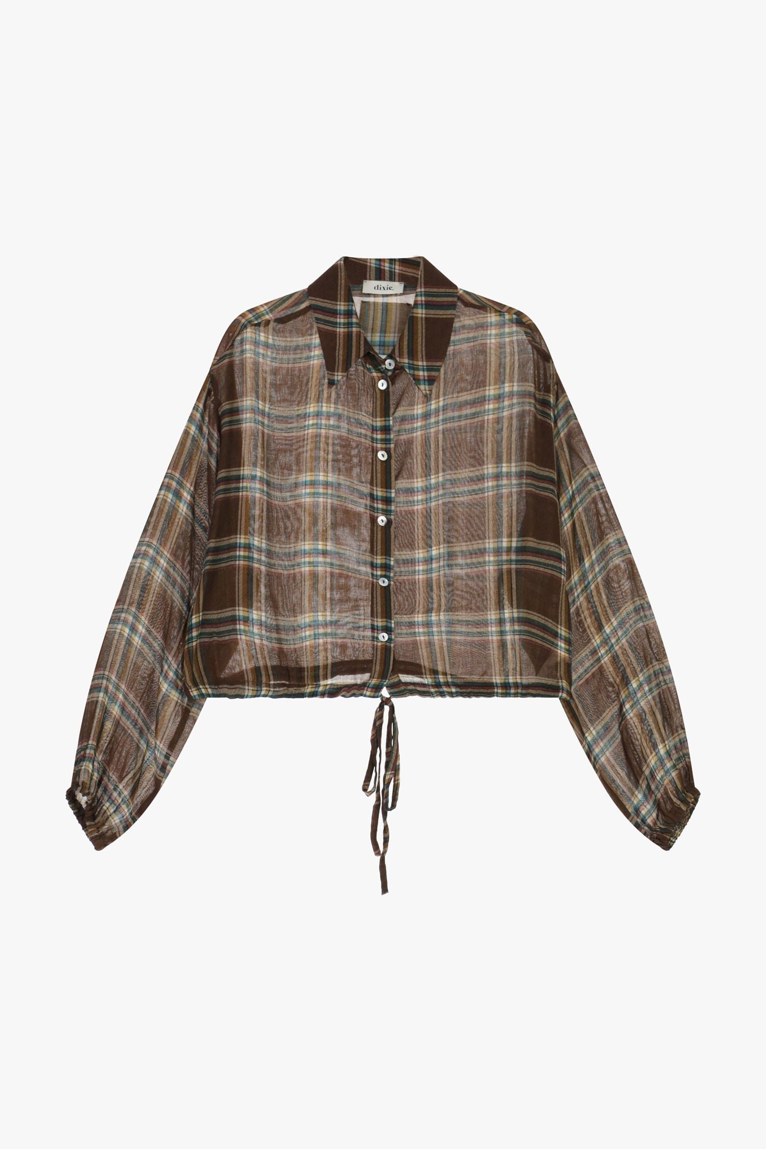 Dixie - Chemise courte à manches larges avec cordon de serrage