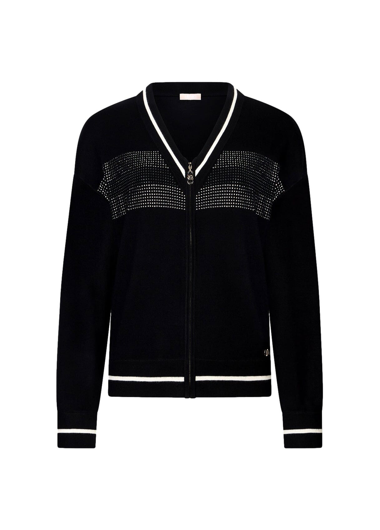 Maglia Con Zip E Strass Liu Jo