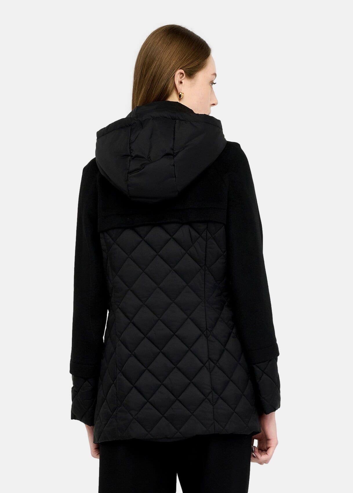 Coat With Quilted Nylon Inserts Liu Jo