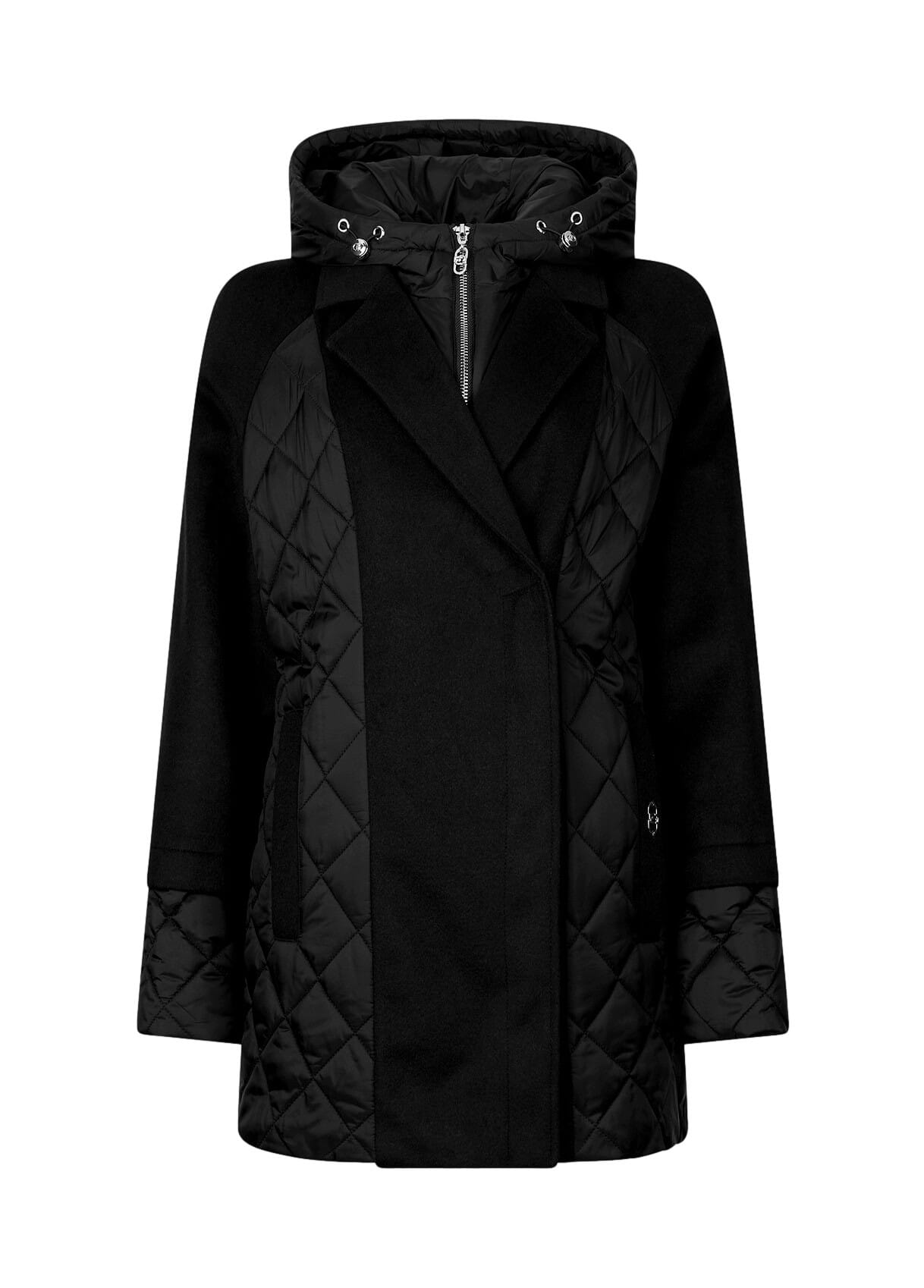 Coat With Quilted Nylon Inserts Liu Jo