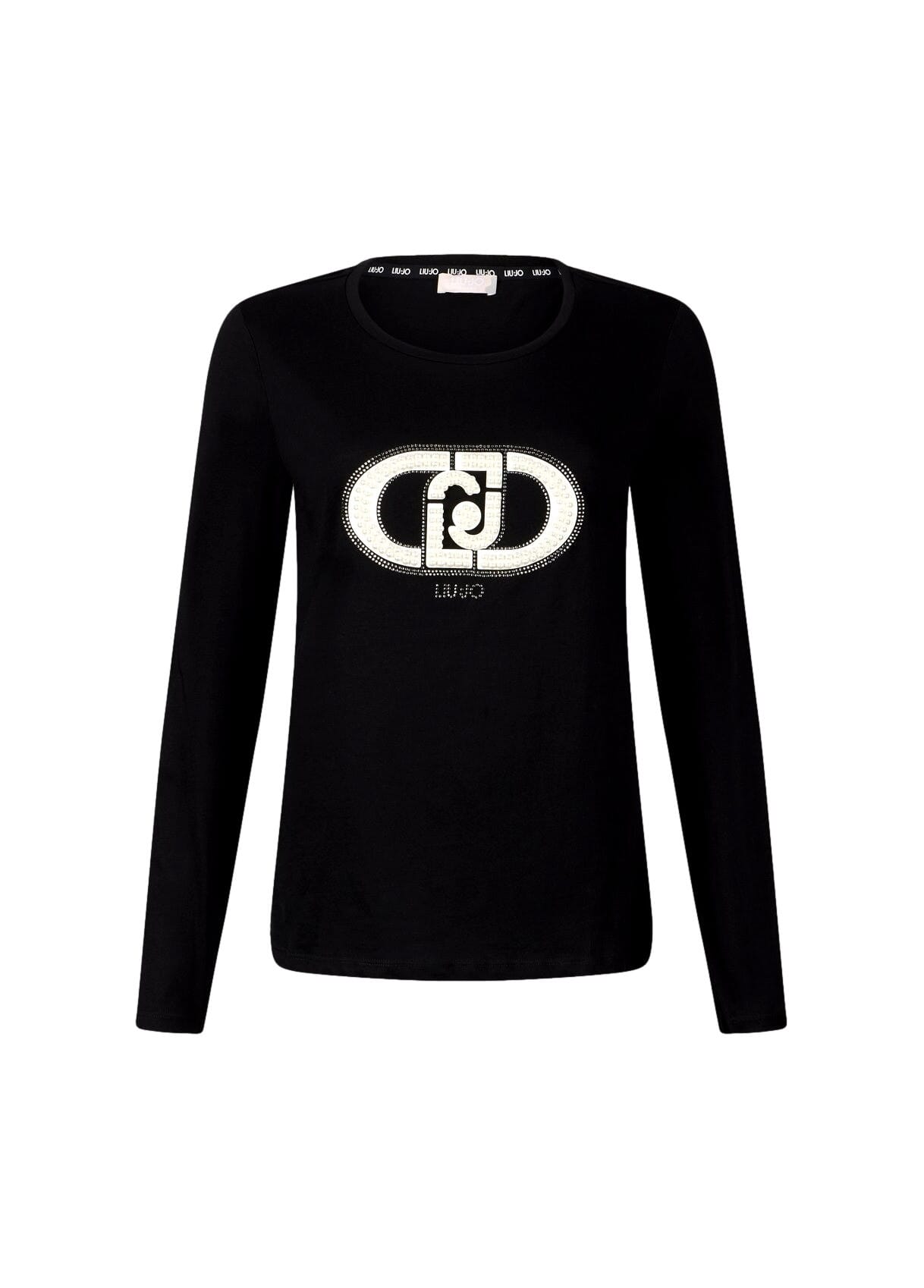 T-Shirt In Cotone Con Logo Liu Jo