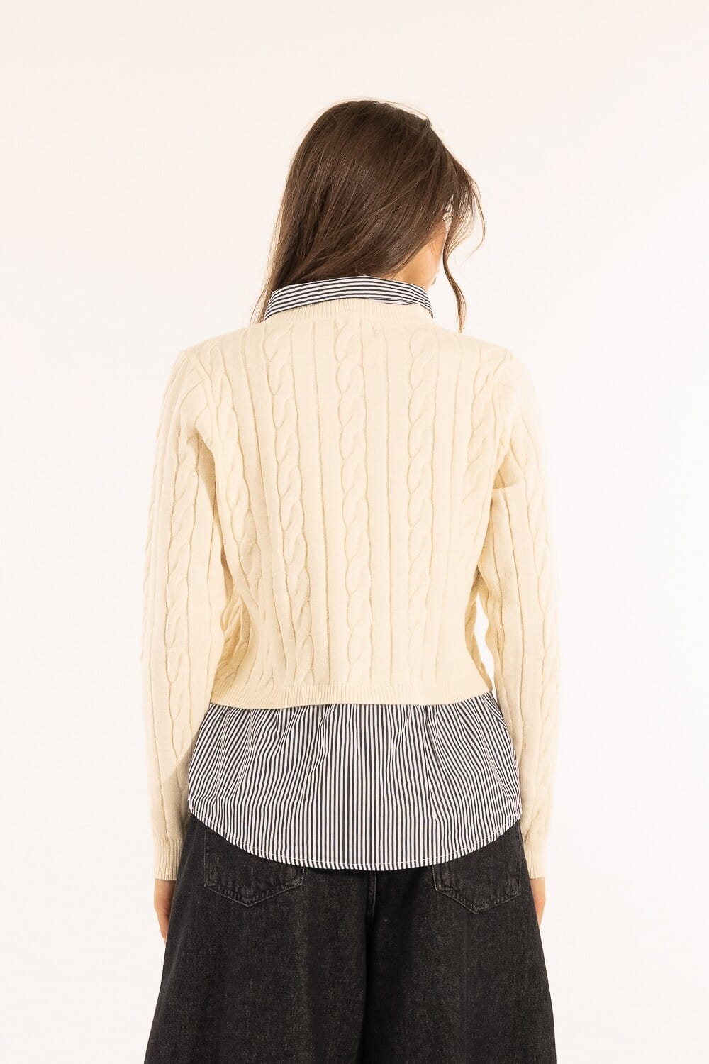 Maglia Trecce Con Camicia Bacchette Kontatto